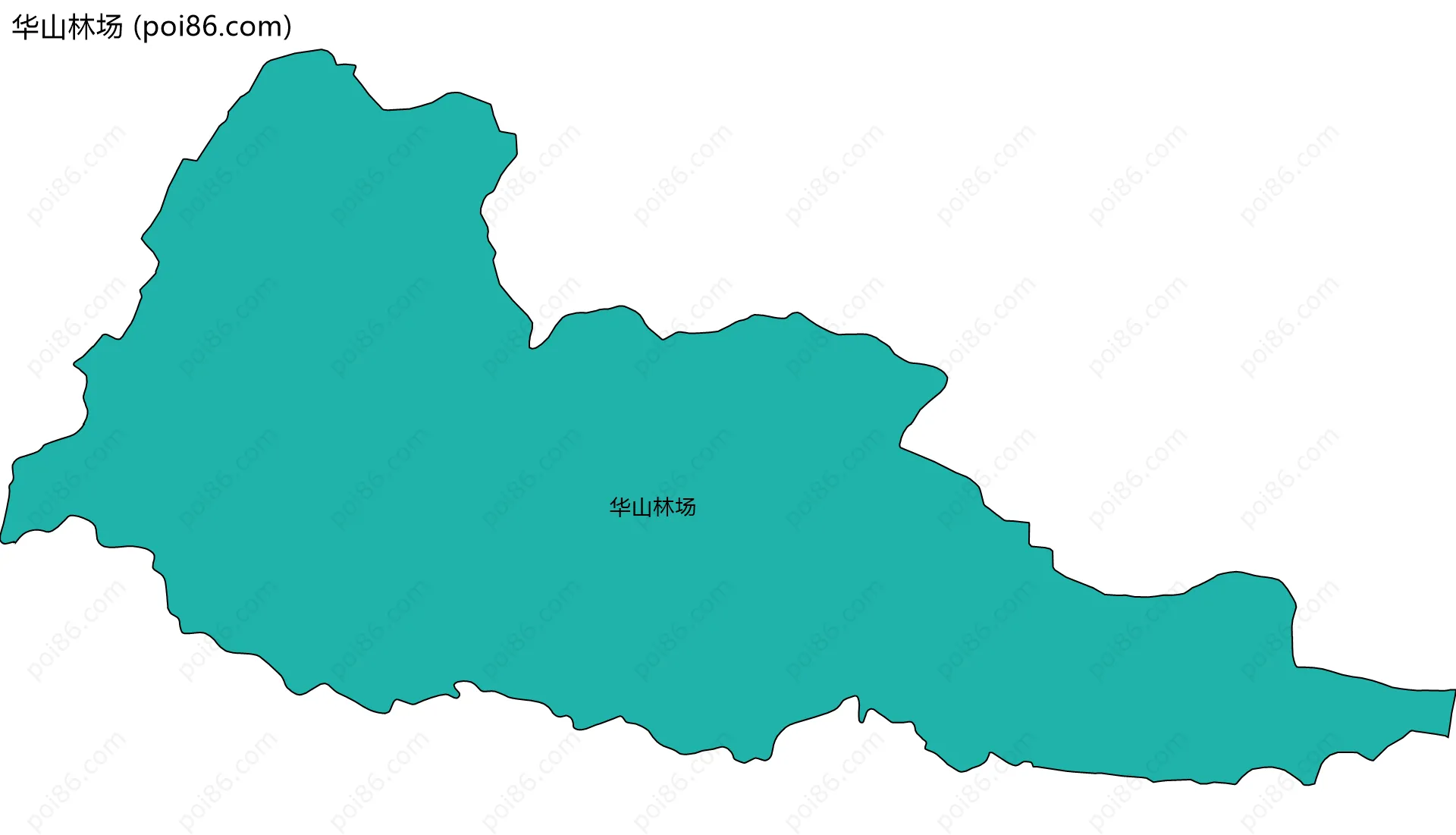 华山林场边界地图