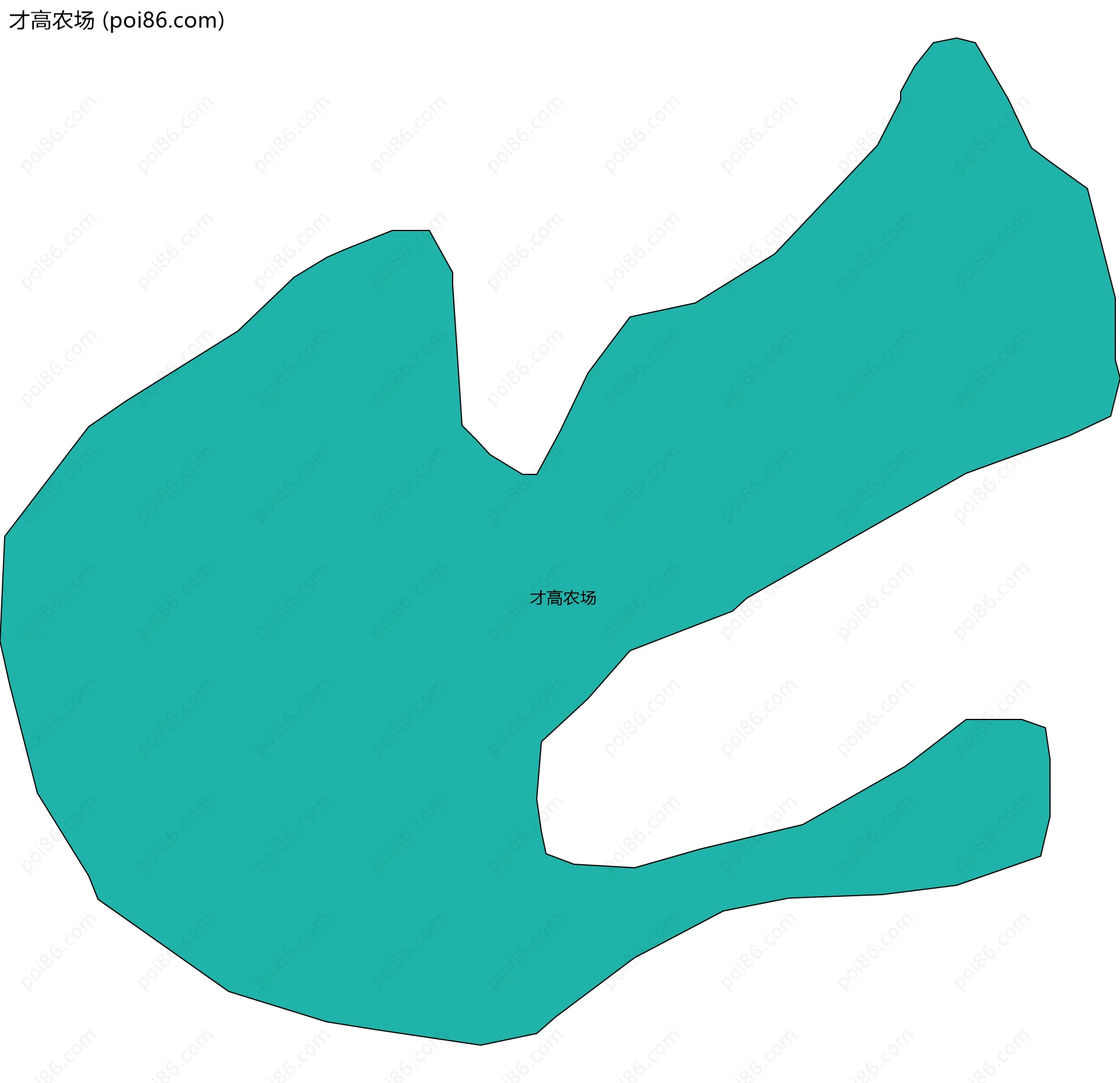 才高农场边界地图