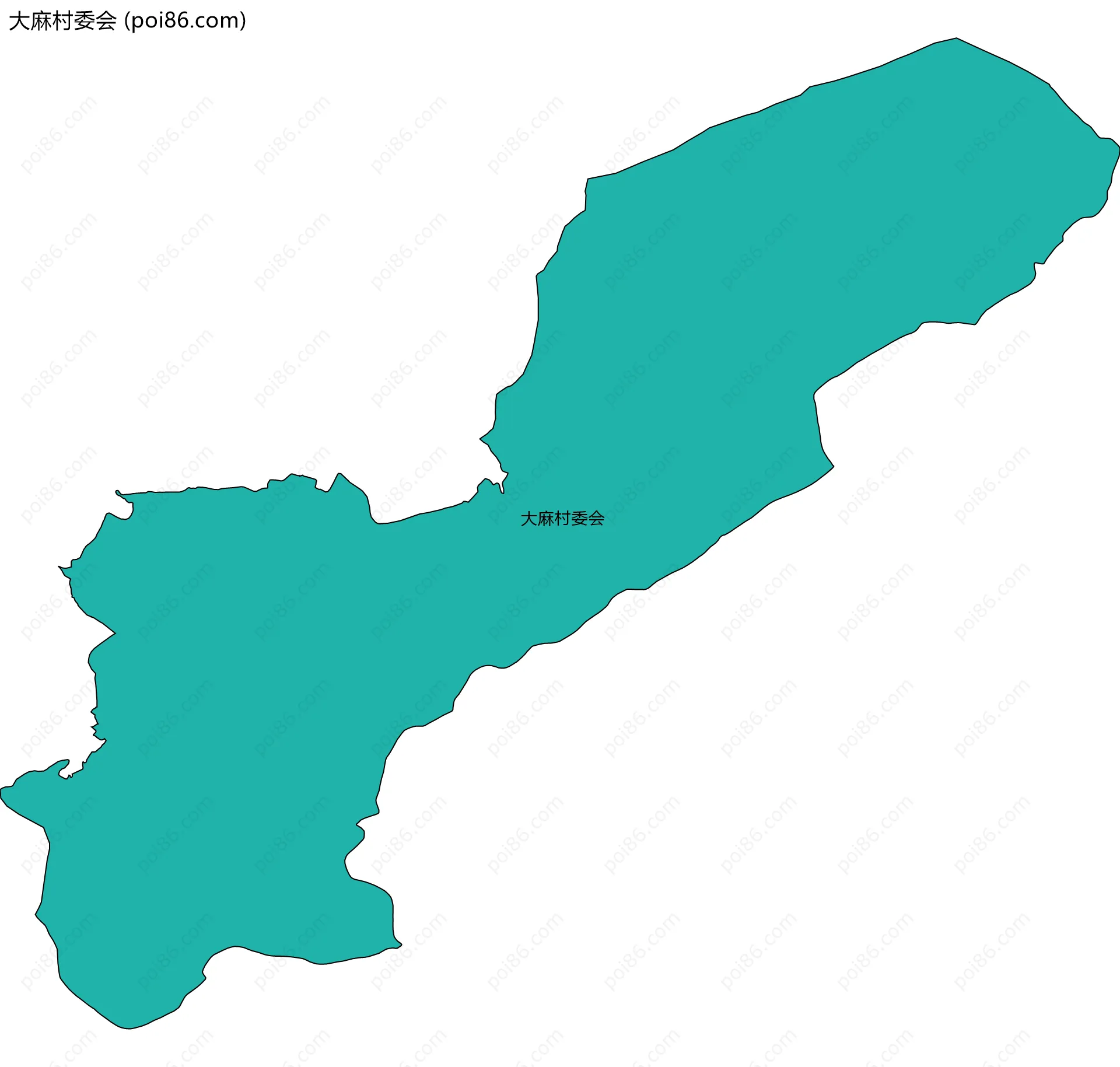 大麻村委会边界地图