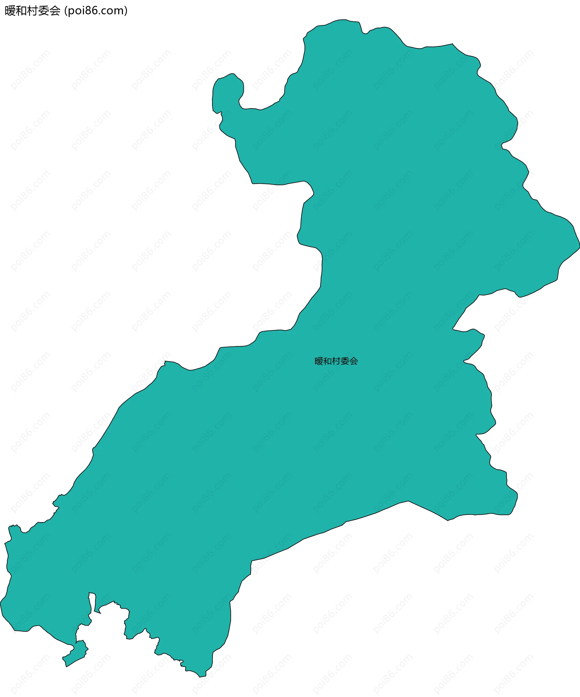 暧和村委会边界地图