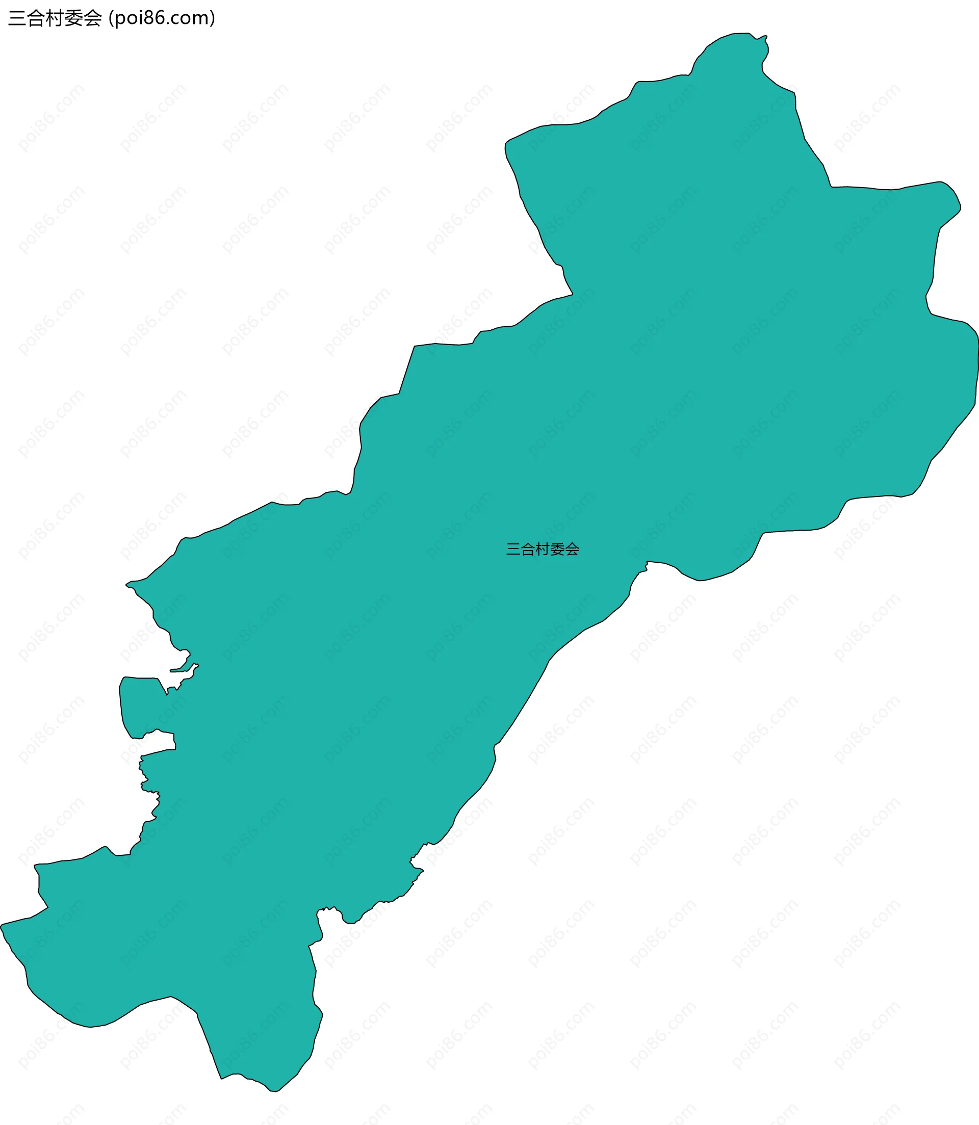 三合村委会边界地图