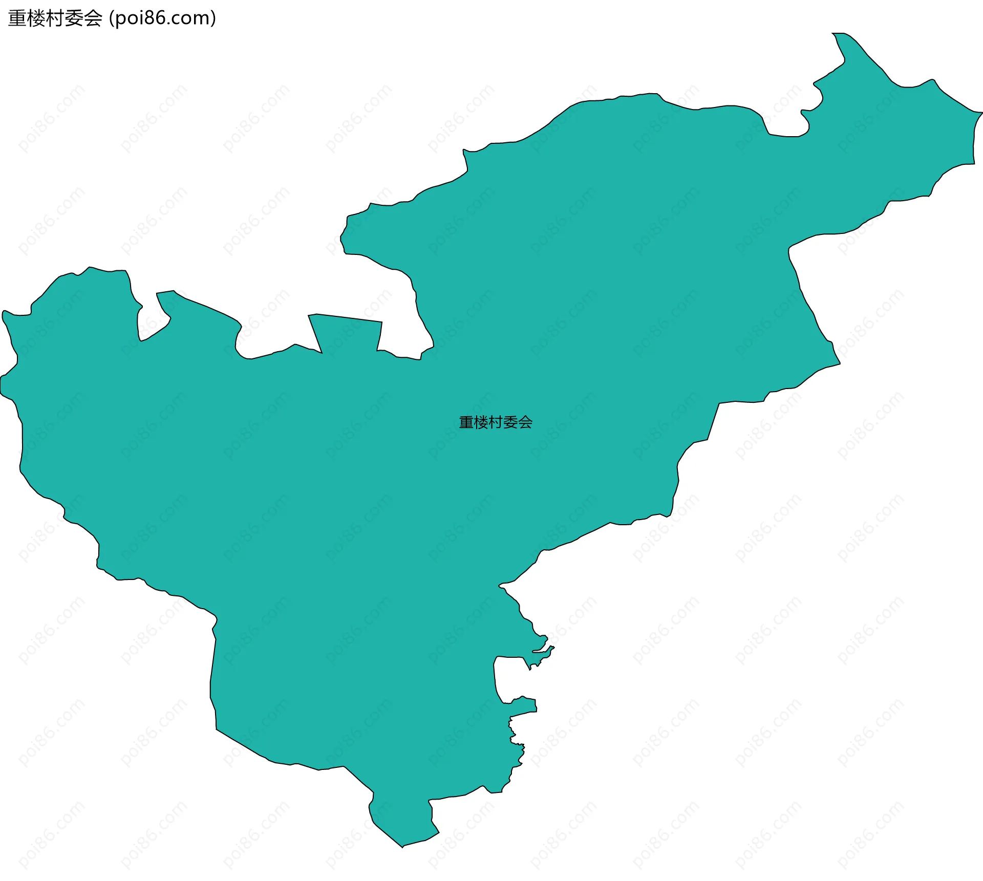 重楼村委会边界地图