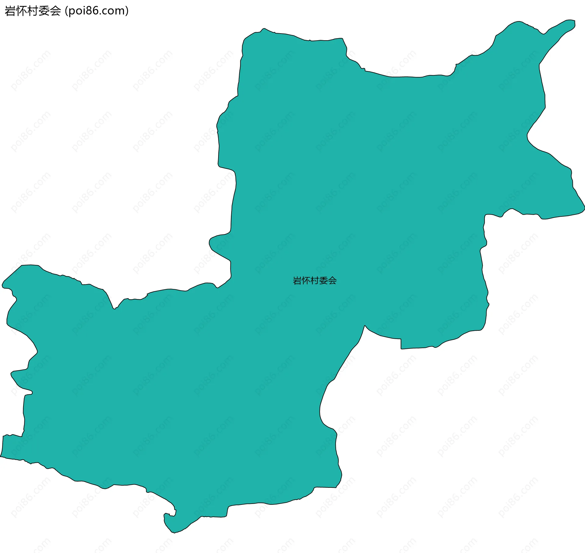 岩怀村委会边界地图