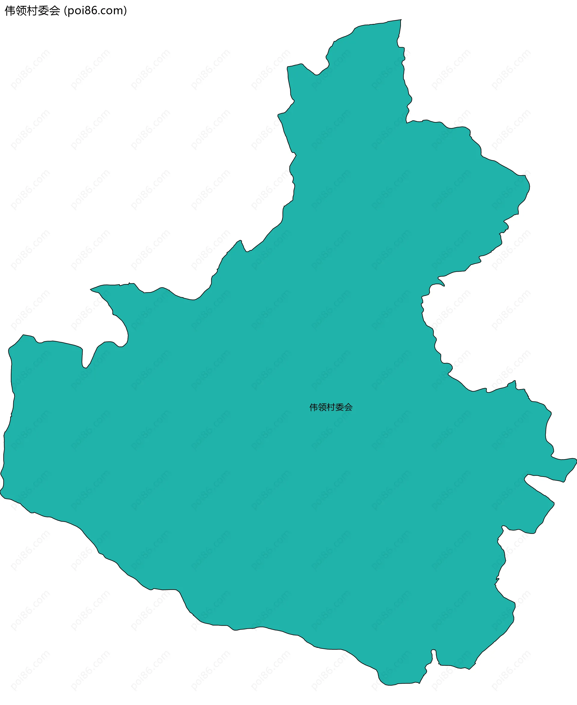 伟领村委会边界地图