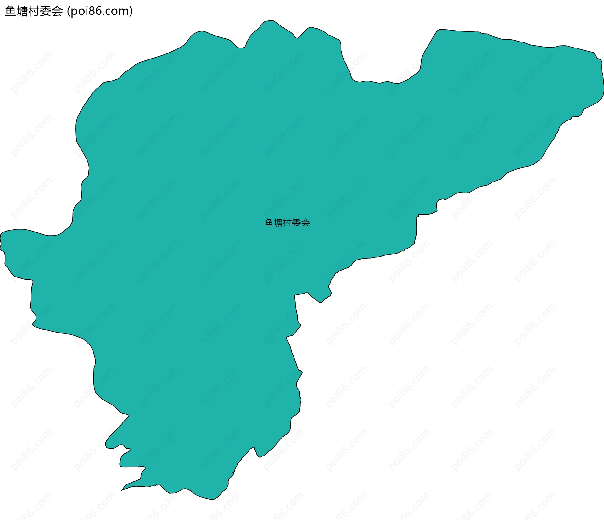 鱼塘村委会边界地图