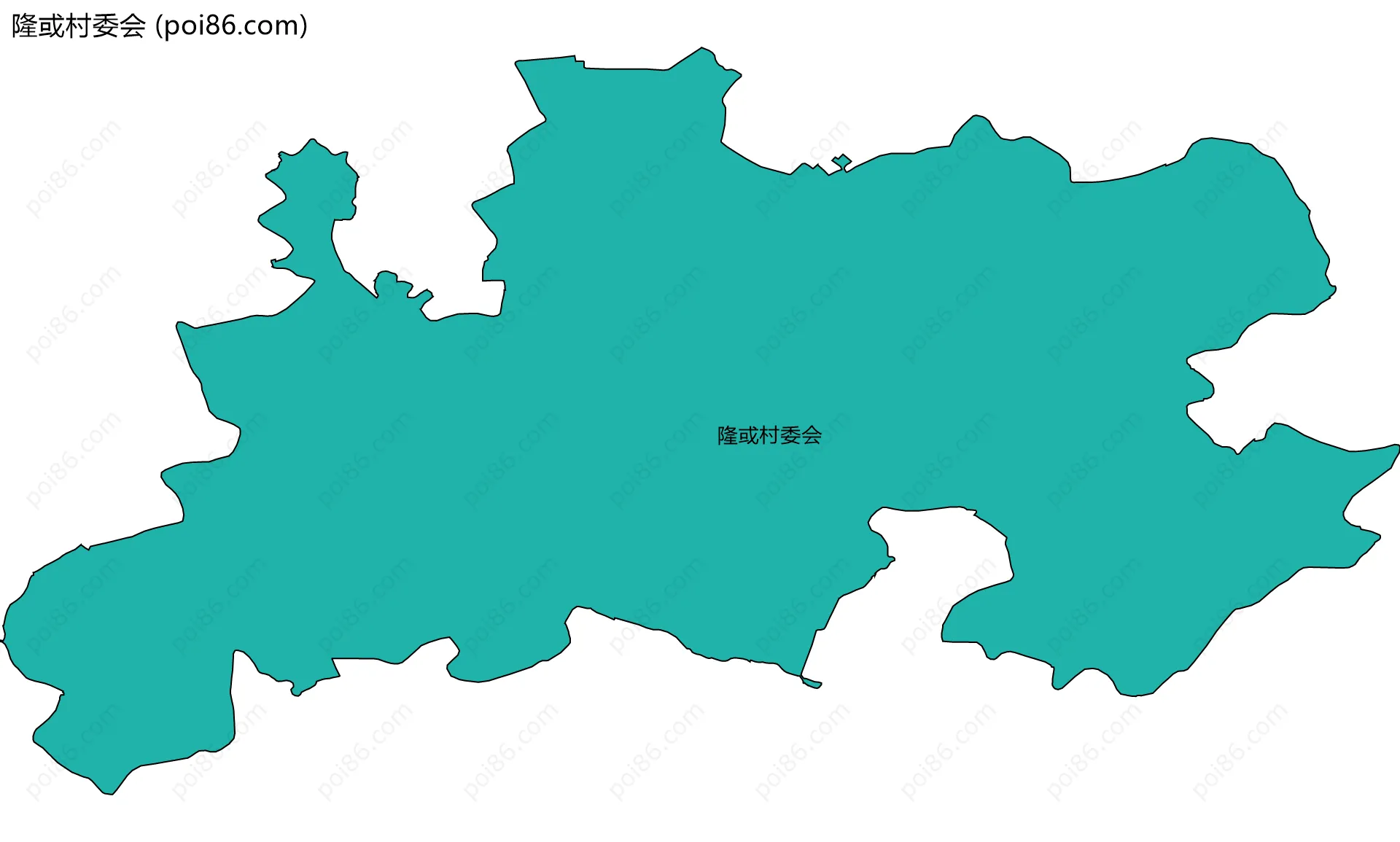 隆或村委会边界地图