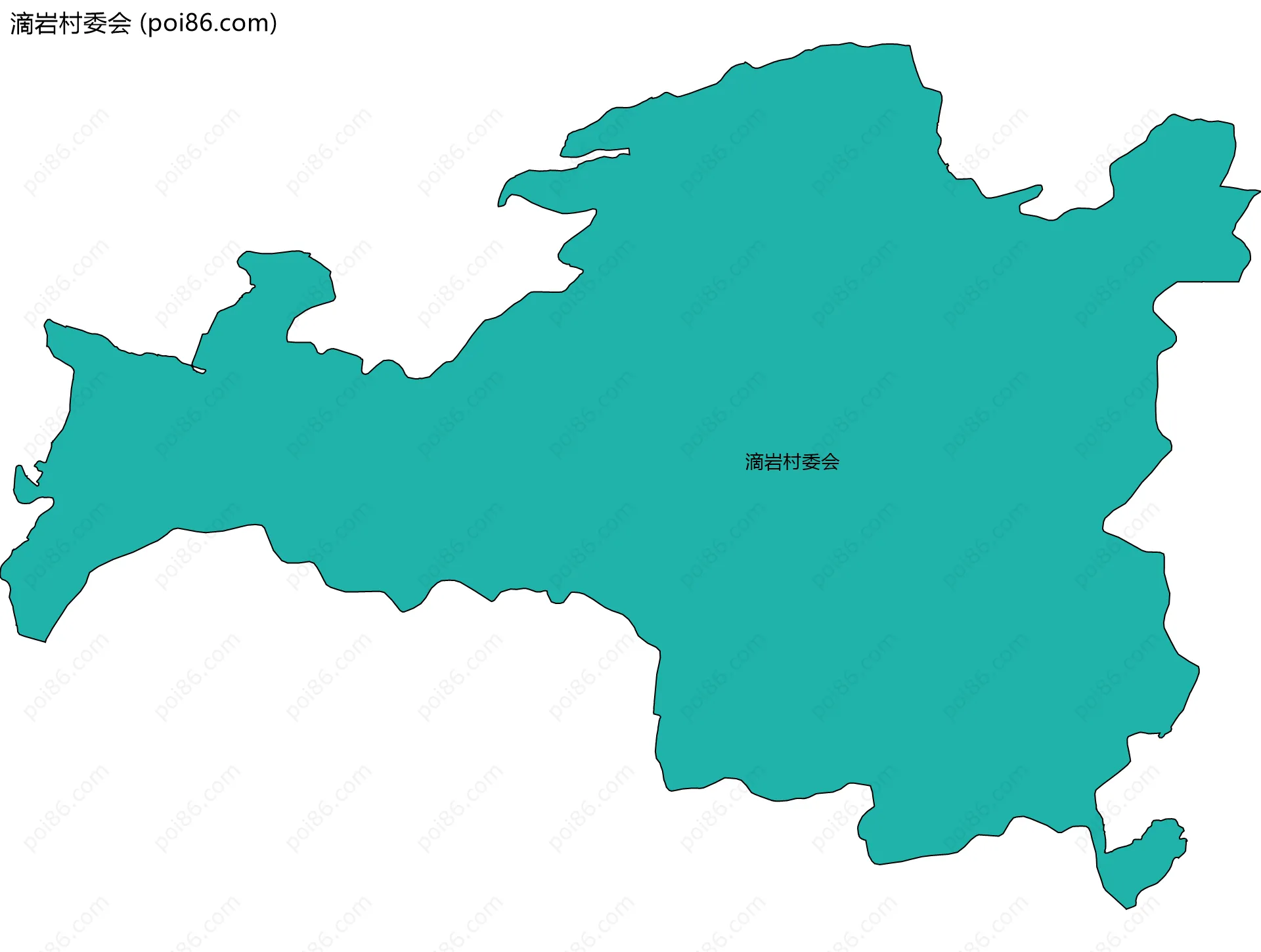 滴岩村委会边界地图
