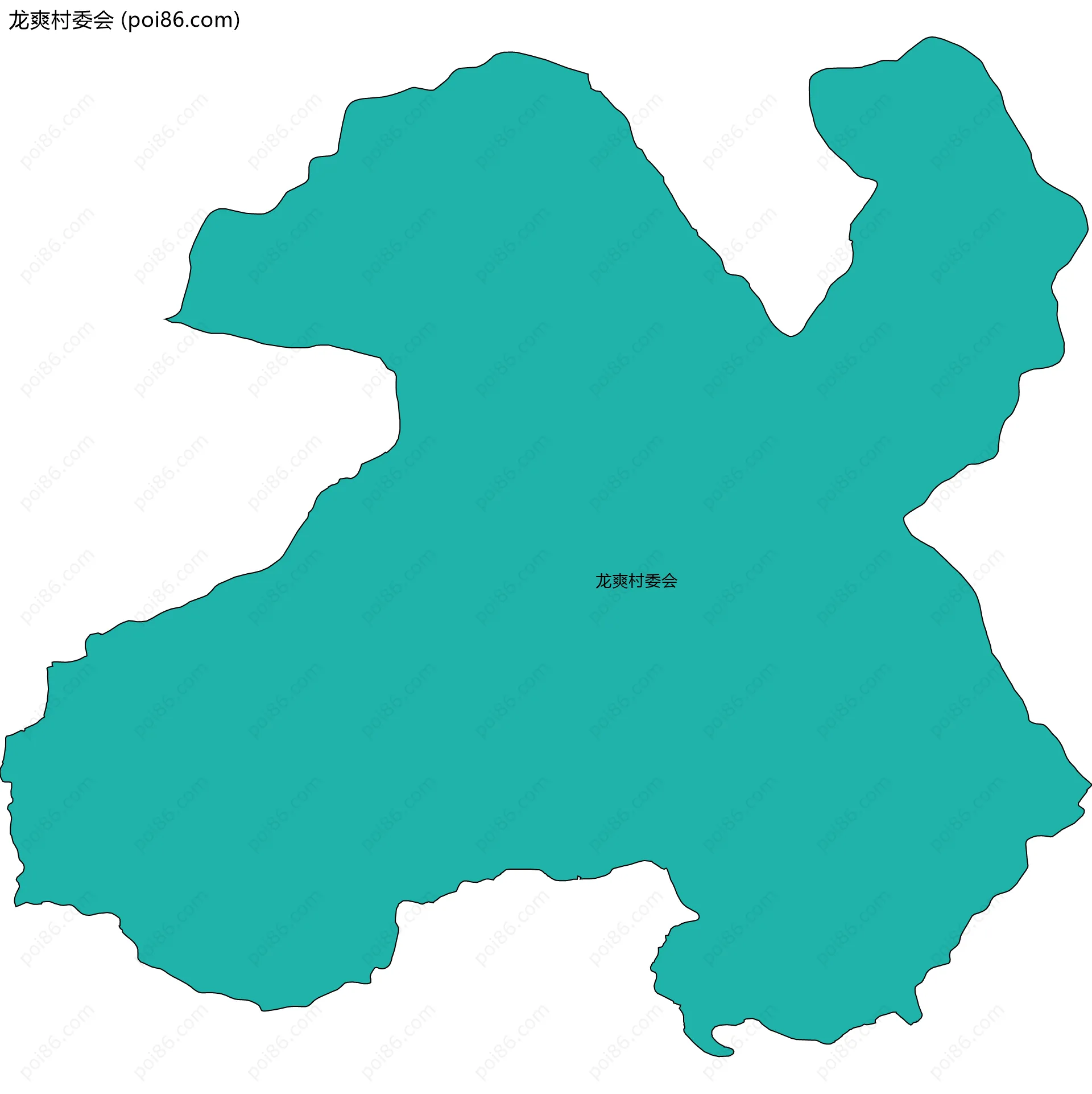 龙爽村委会边界地图