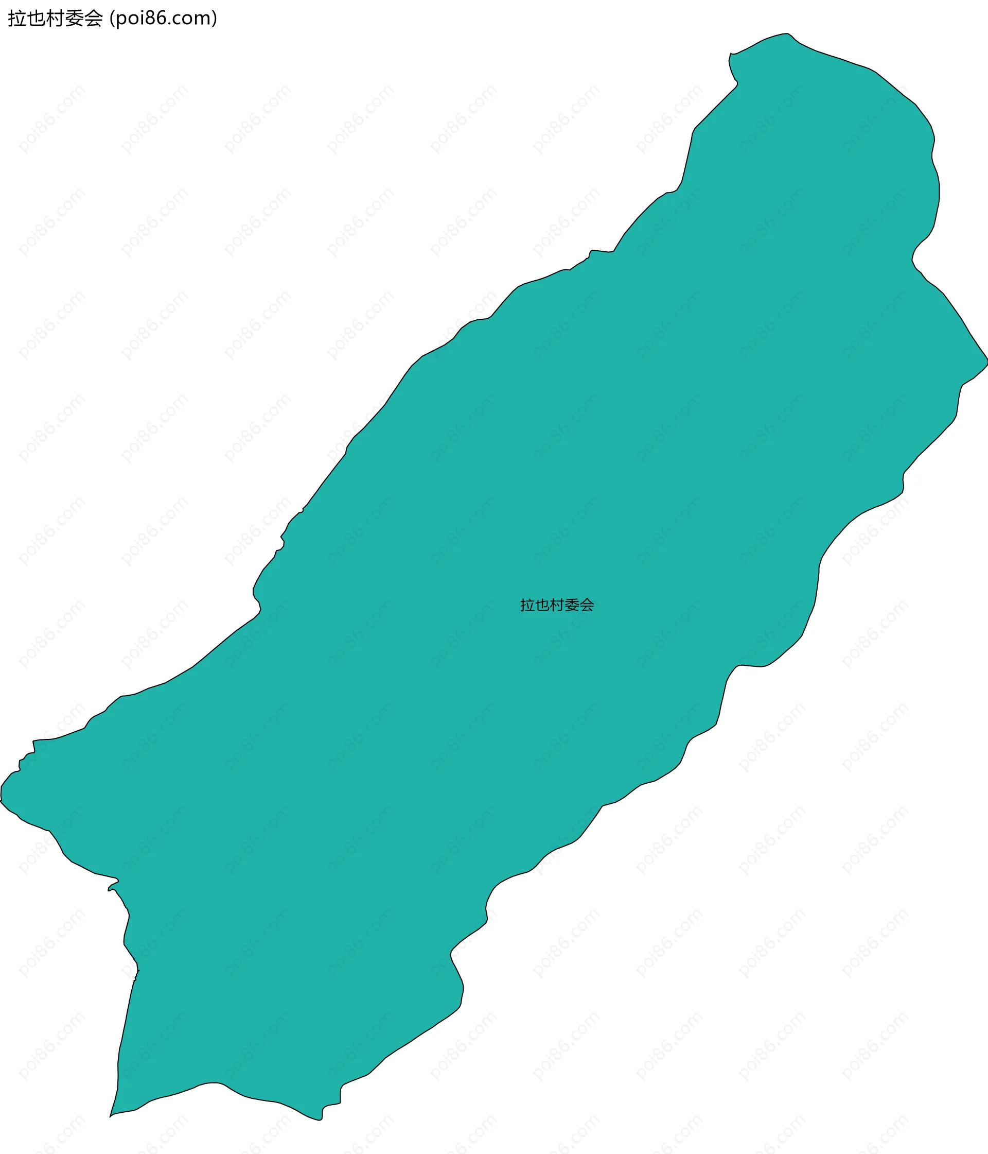 拉也村委会边界地图