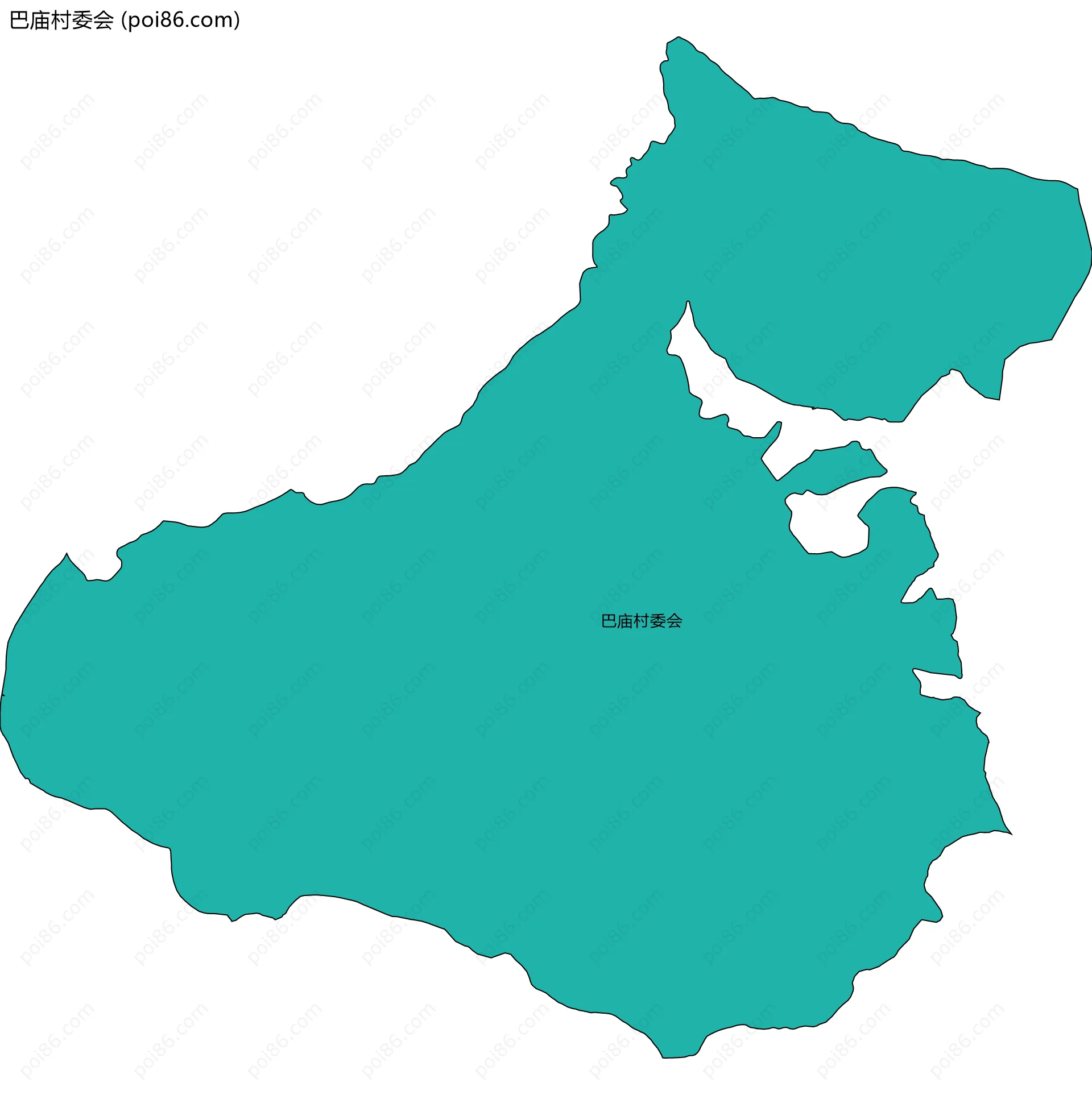 巴庙村委会边界地图