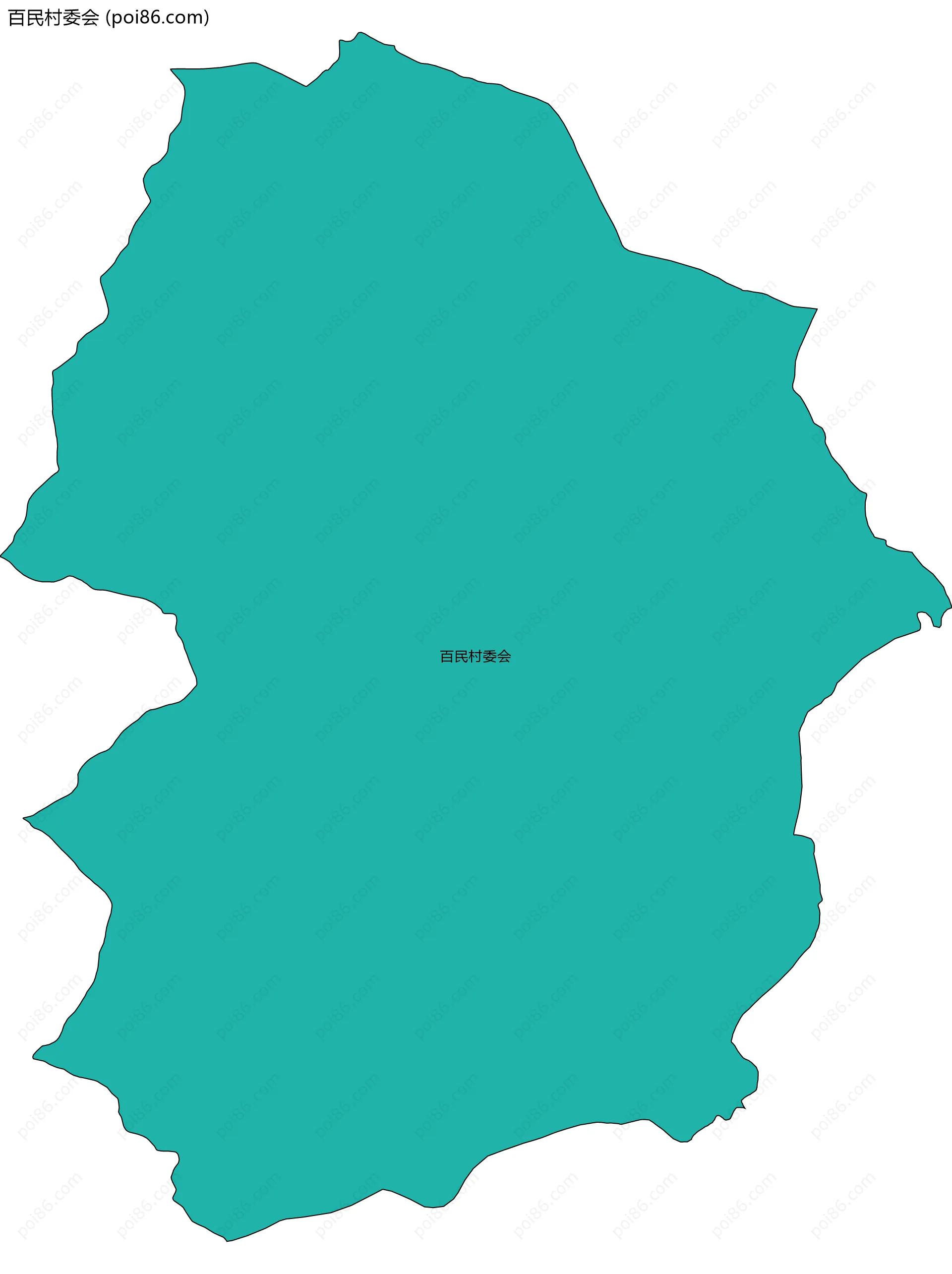 百民村委会边界地图