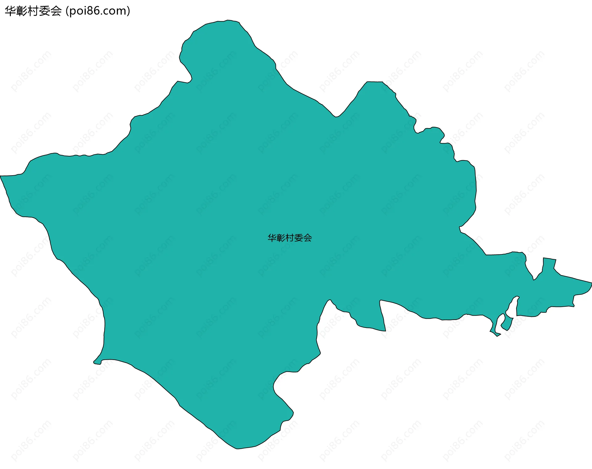 华彰村委会边界地图