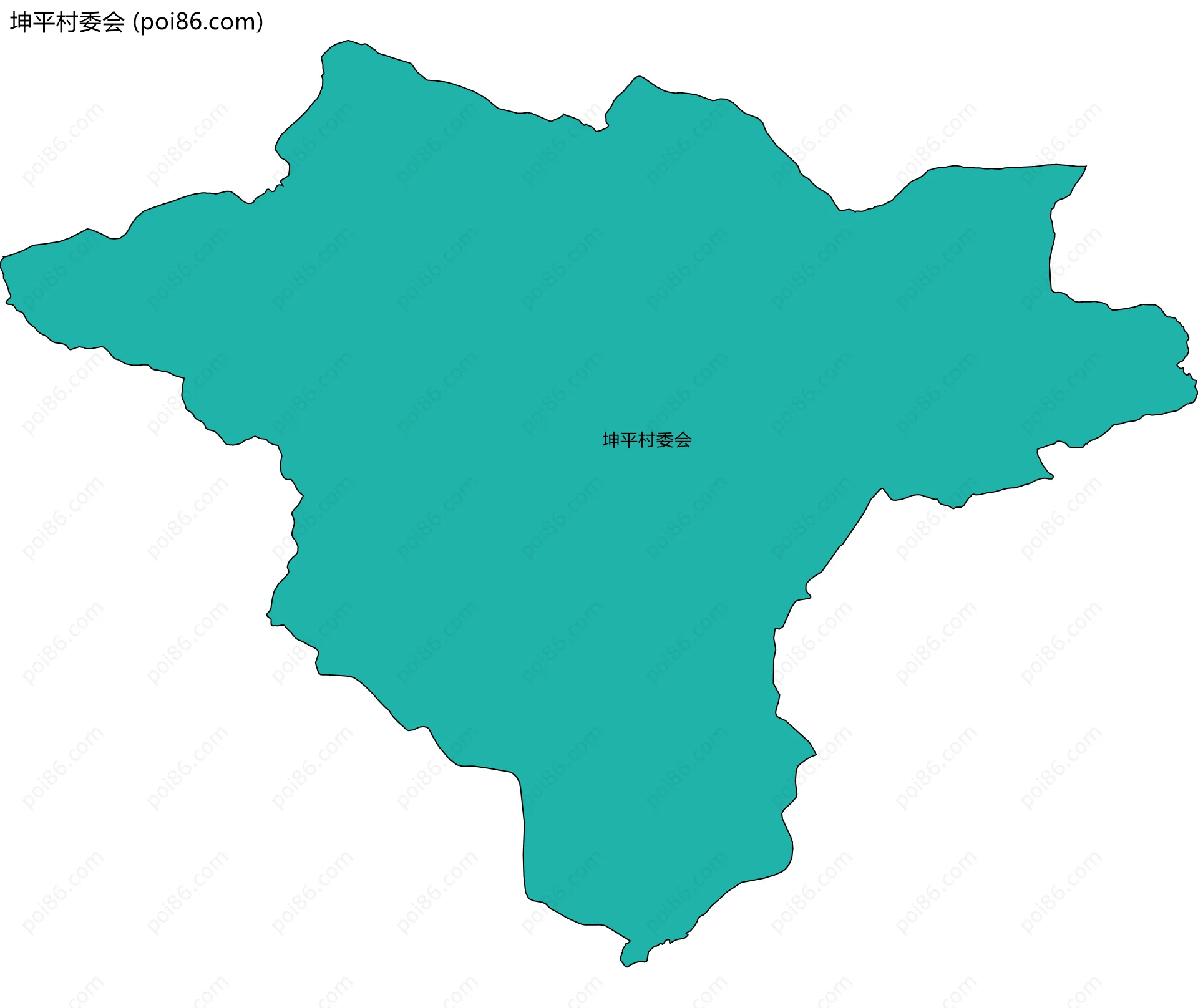 坤平村委会边界地图