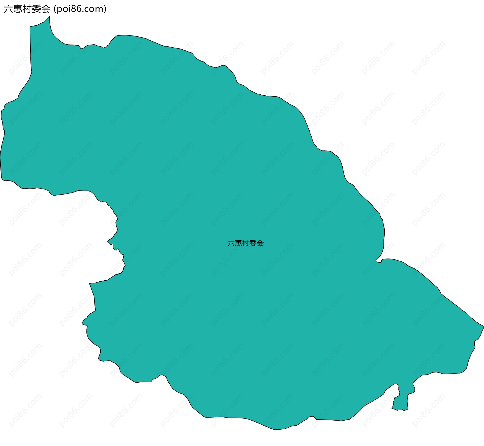 六惠村委会边界地图