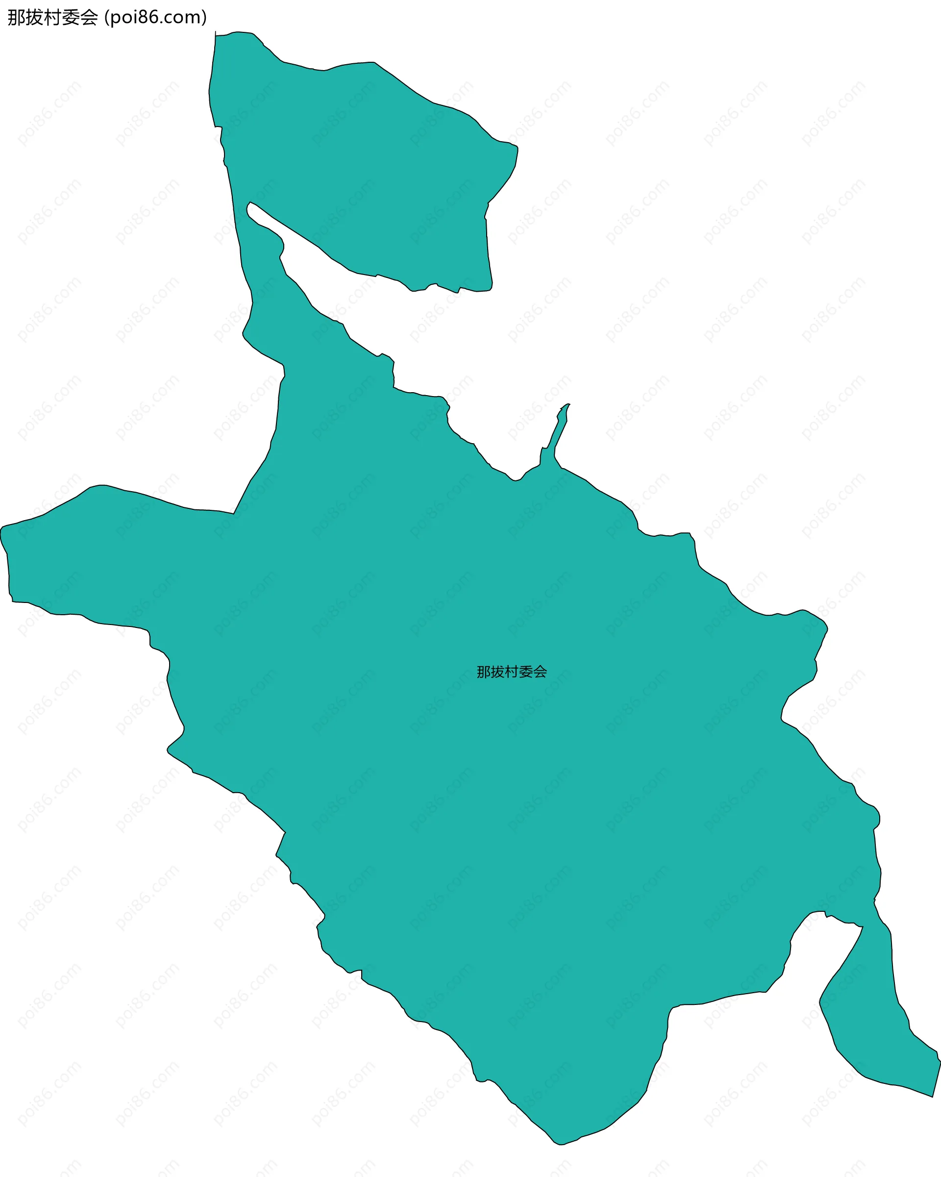 那拔村委会边界地图