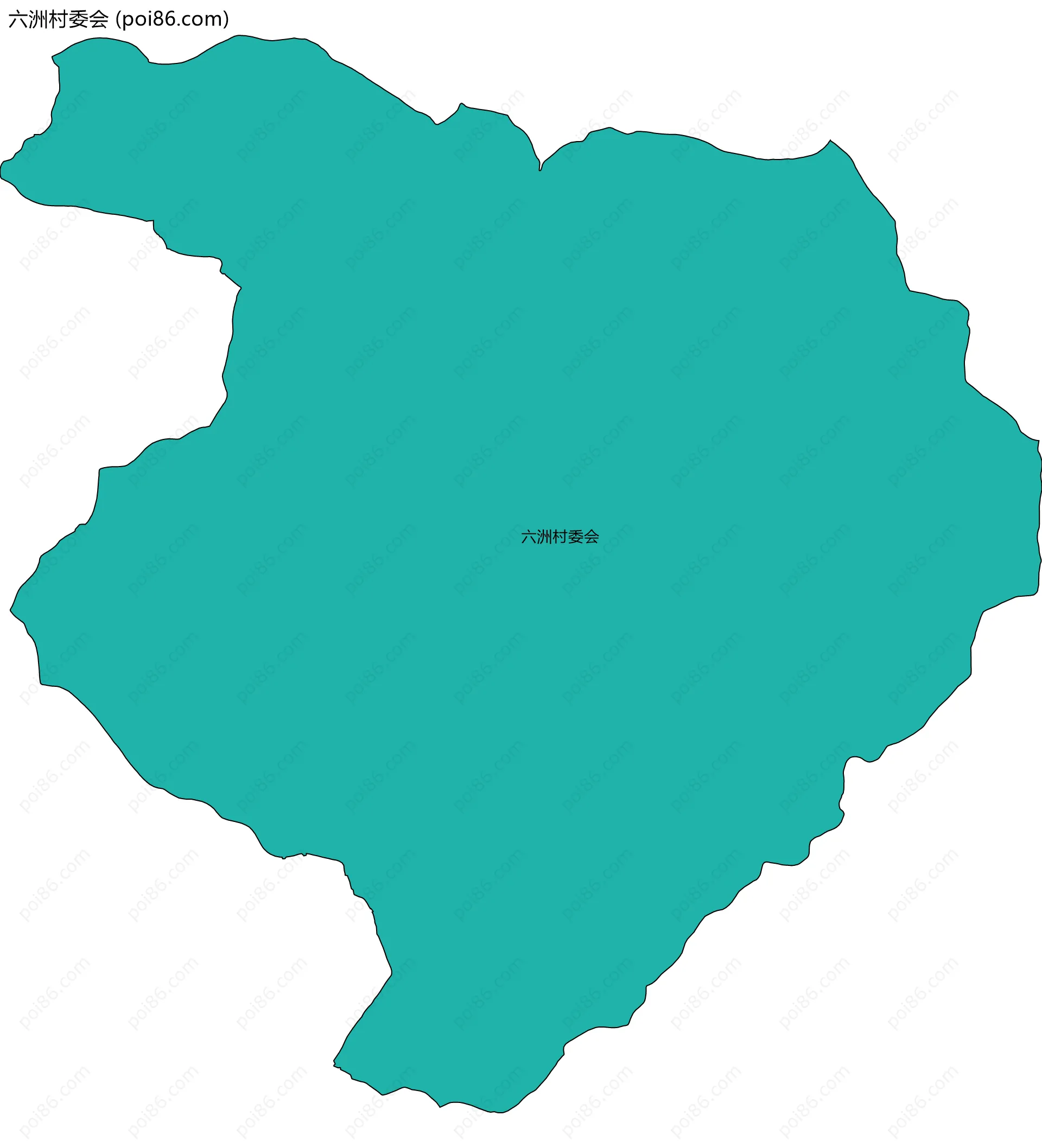 六洲村委会边界地图