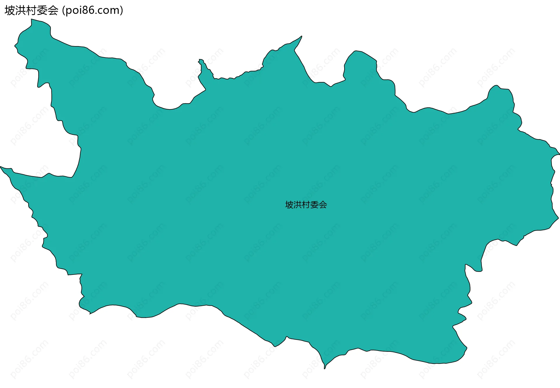 坡洪村委会边界地图