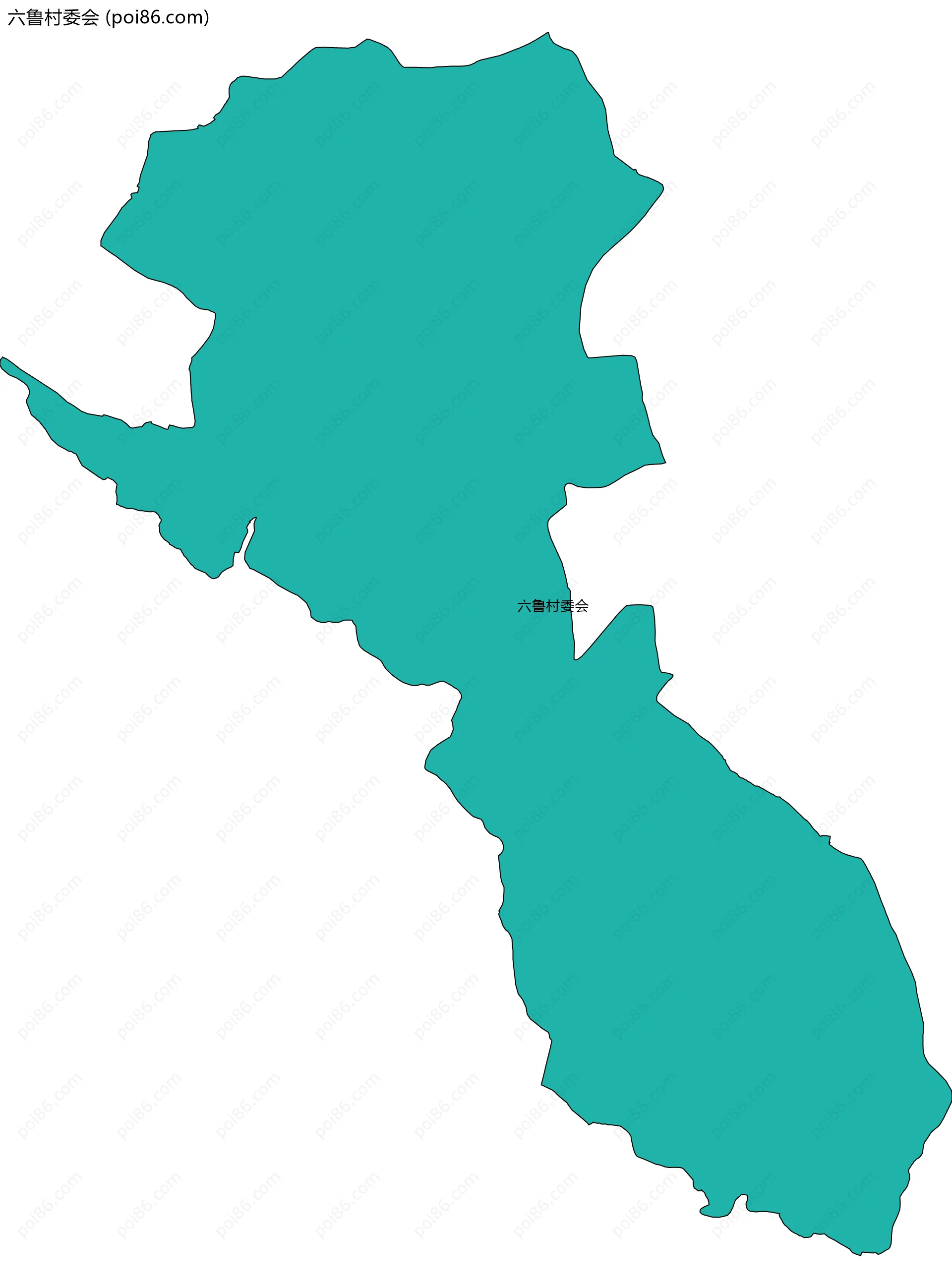 六鲁村委会边界地图