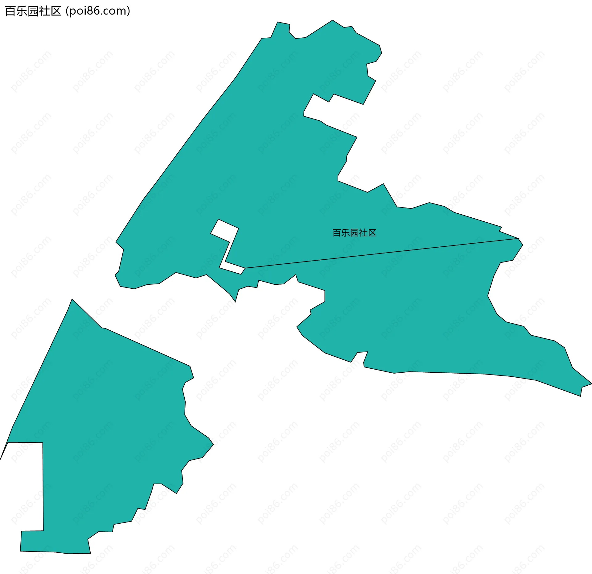 百乐园社区边界地图