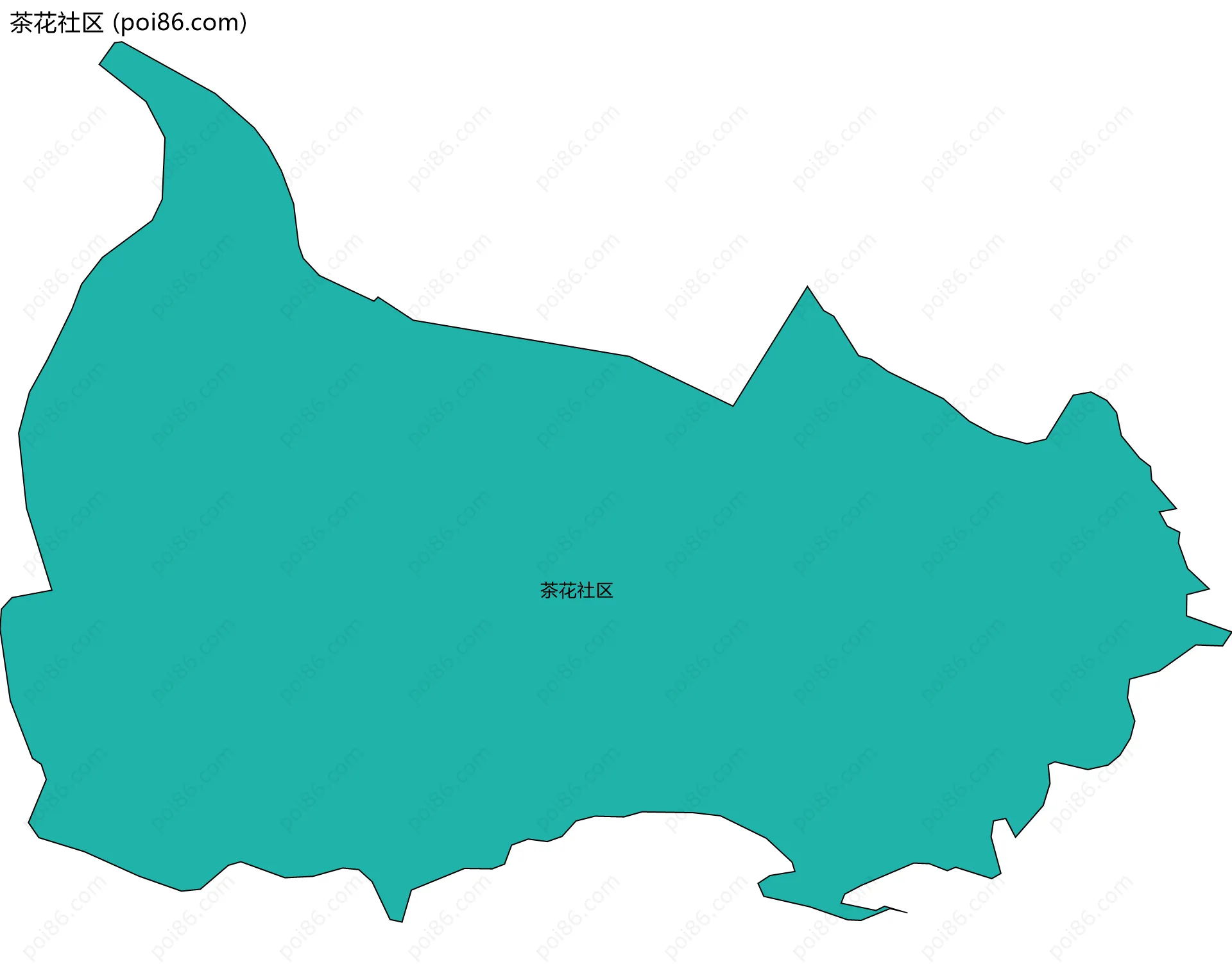 茶花社区边界地图