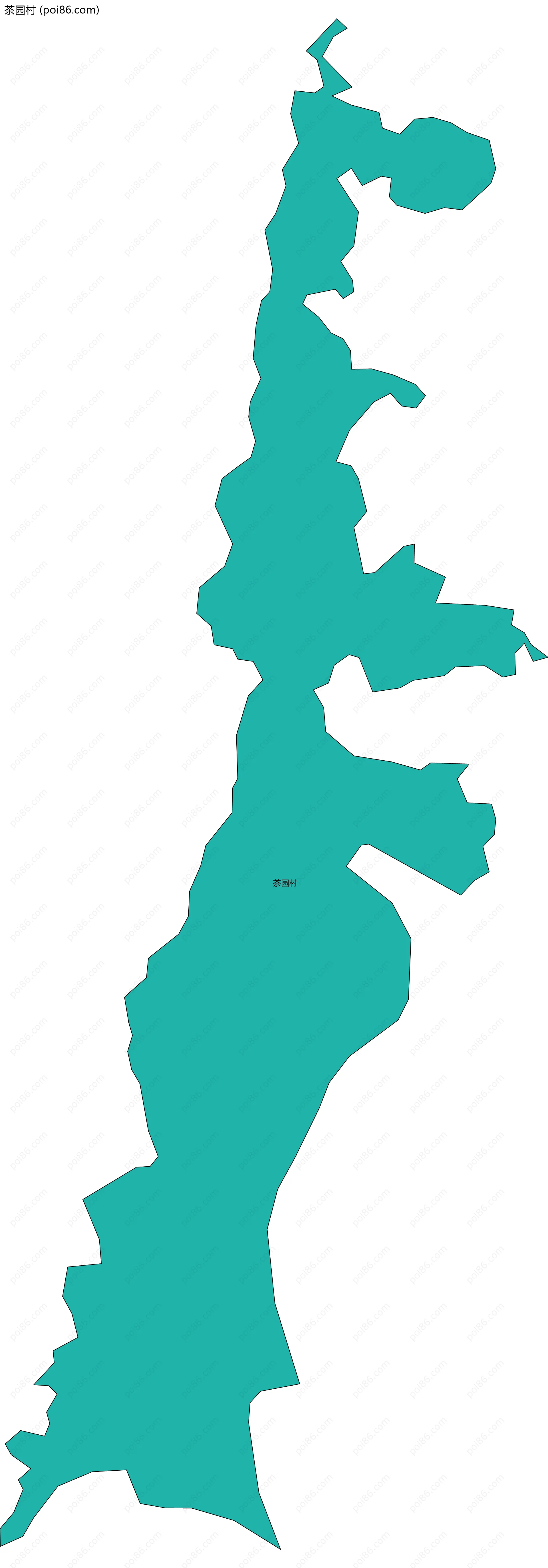 茶园村边界地图