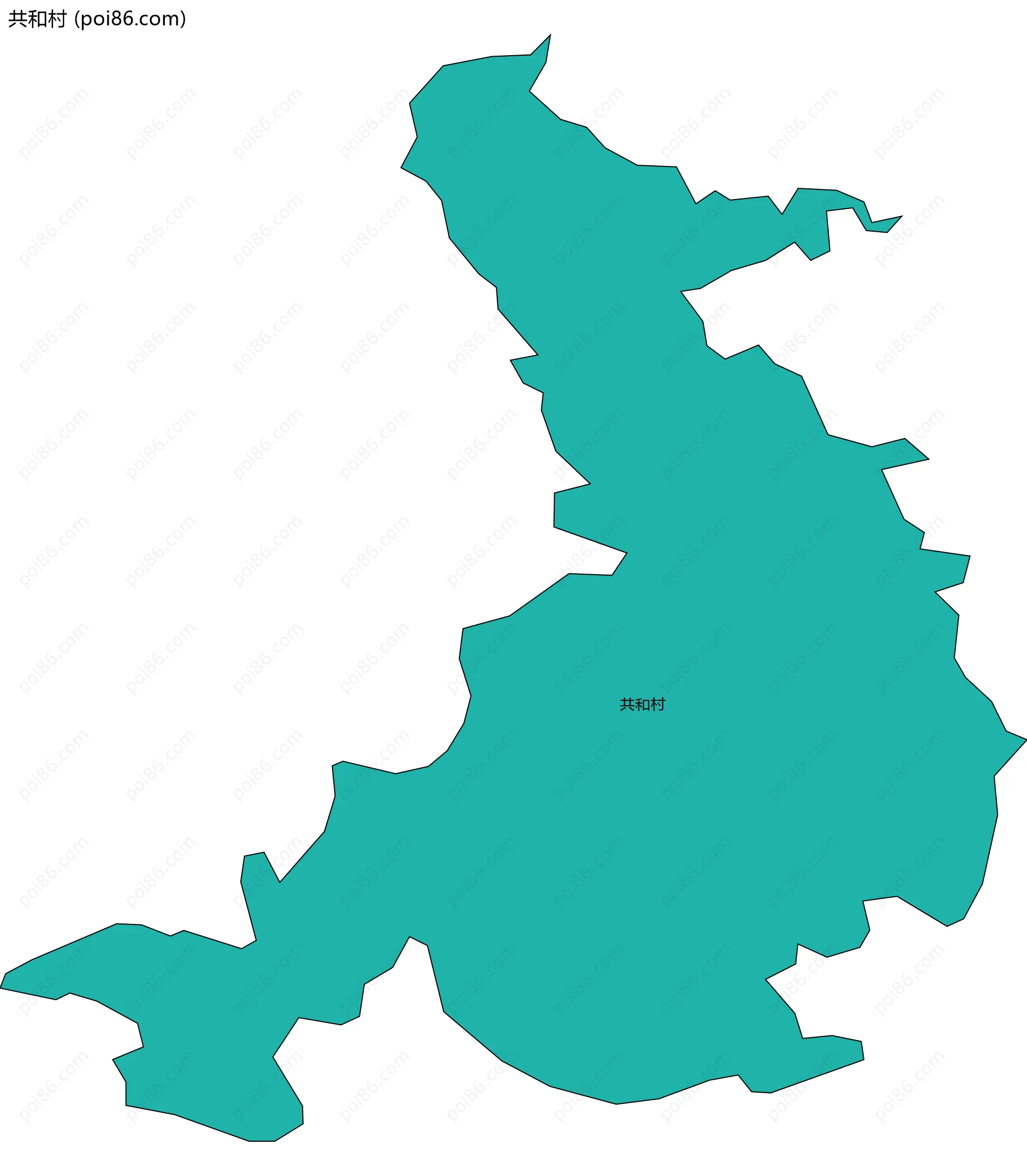 共和村边界地图