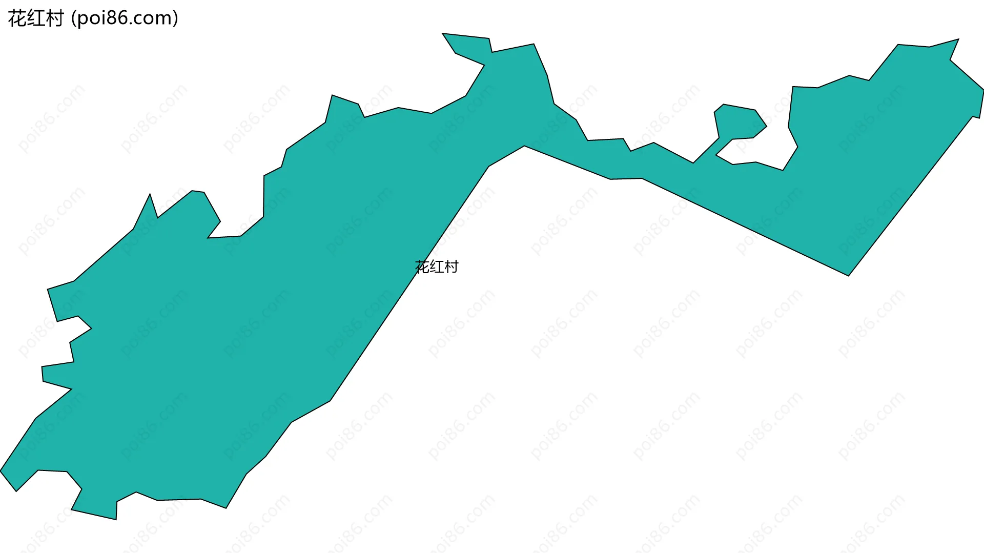 花红村边界地图