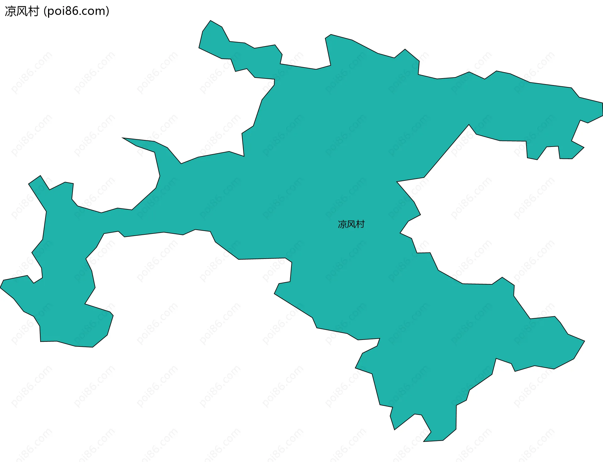 凉风村边界地图