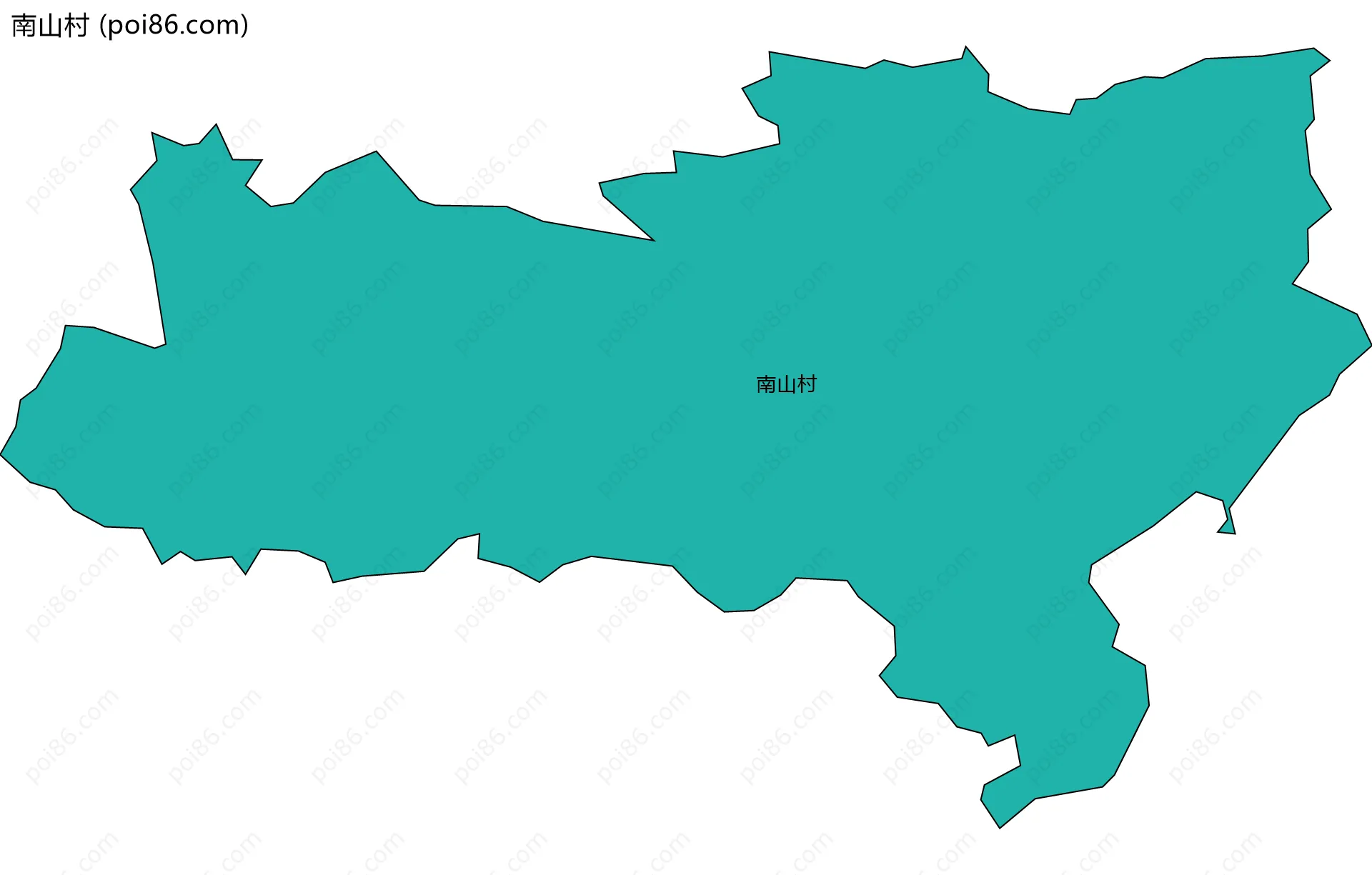 南山村边界地图