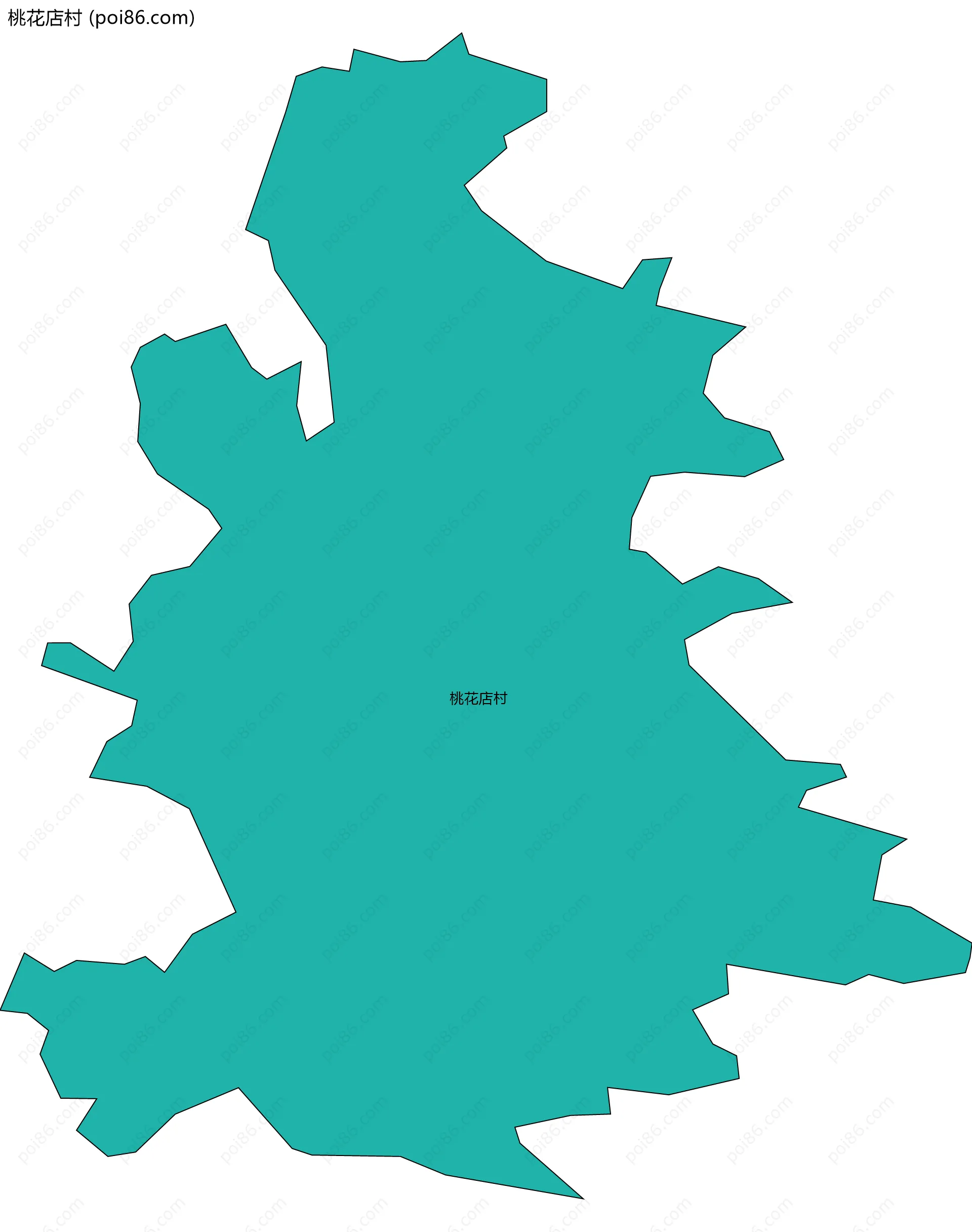 桃花店村边界地图