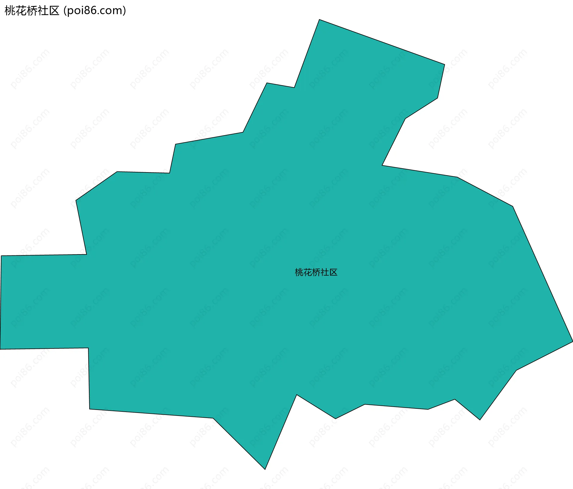 桃花桥社区边界地图