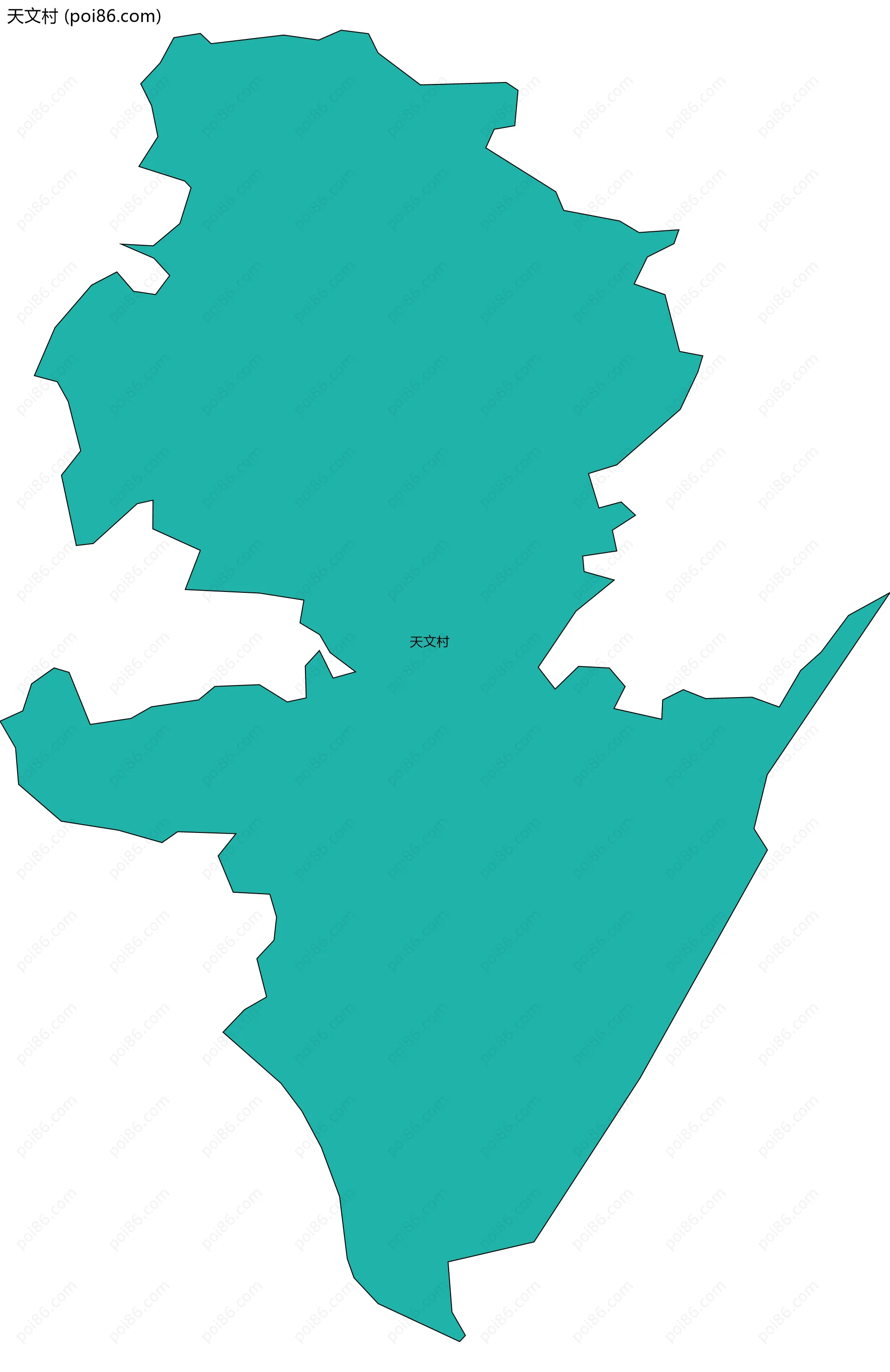 天文村边界地图