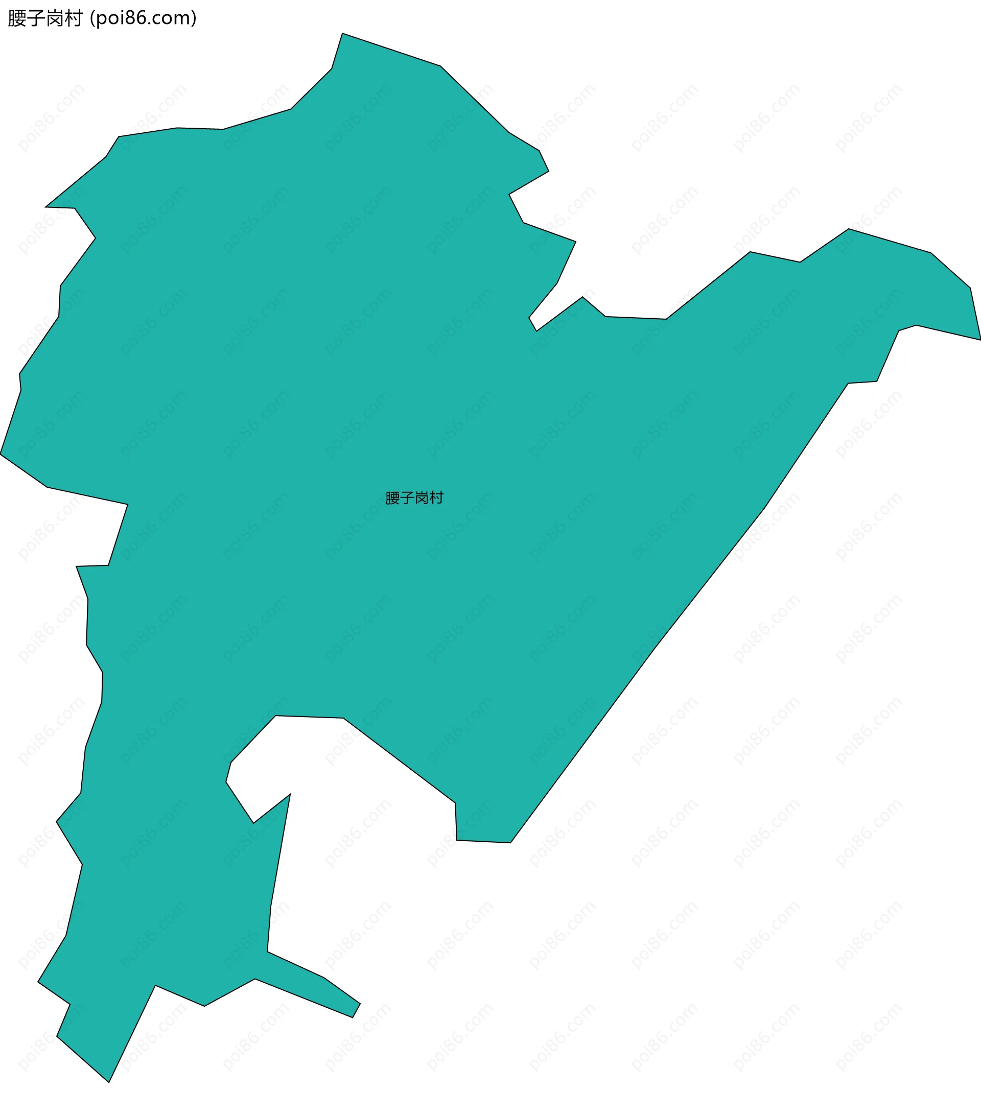 腰子岗村边界地图