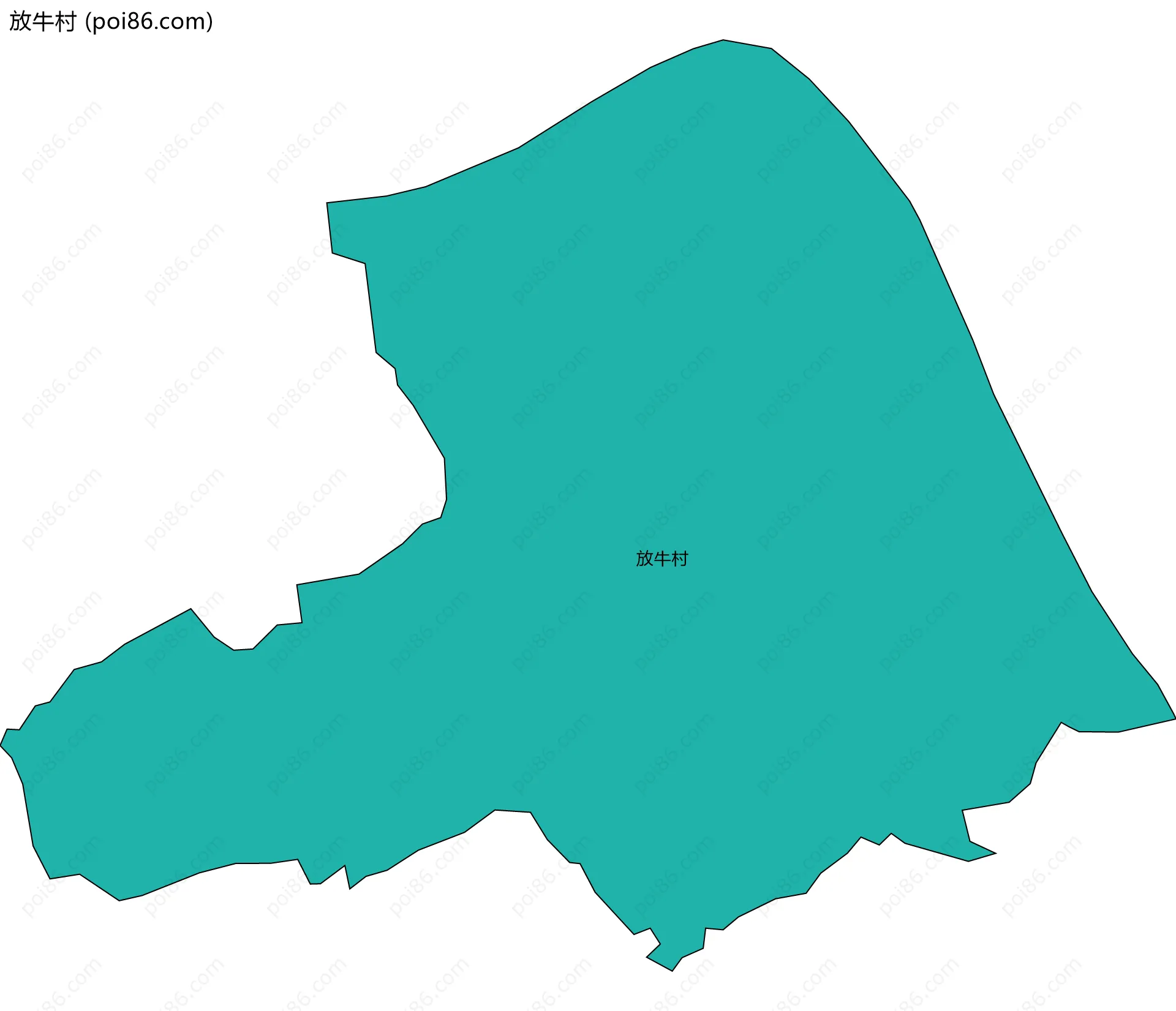 放牛村边界地图