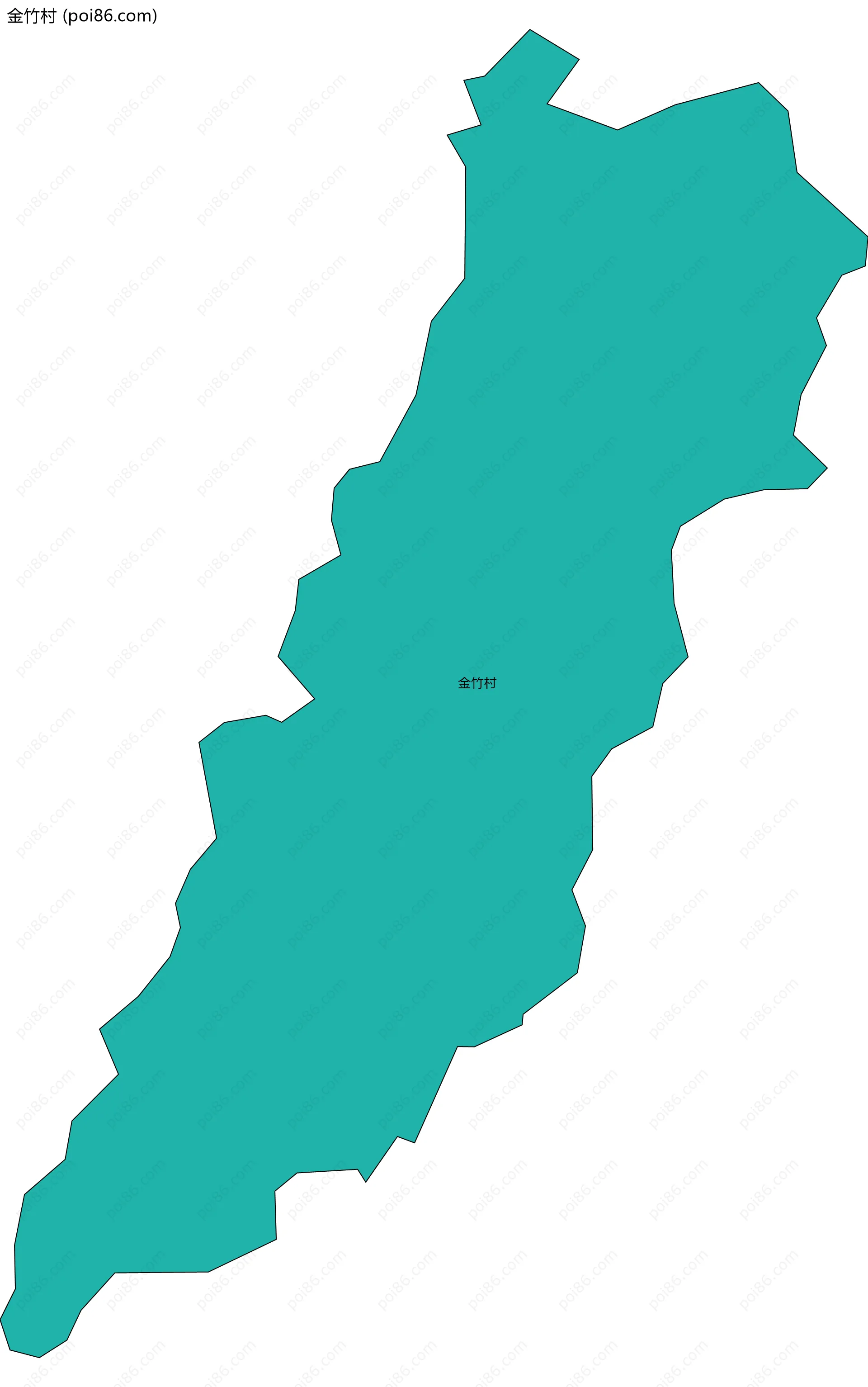 金竹村边界地图