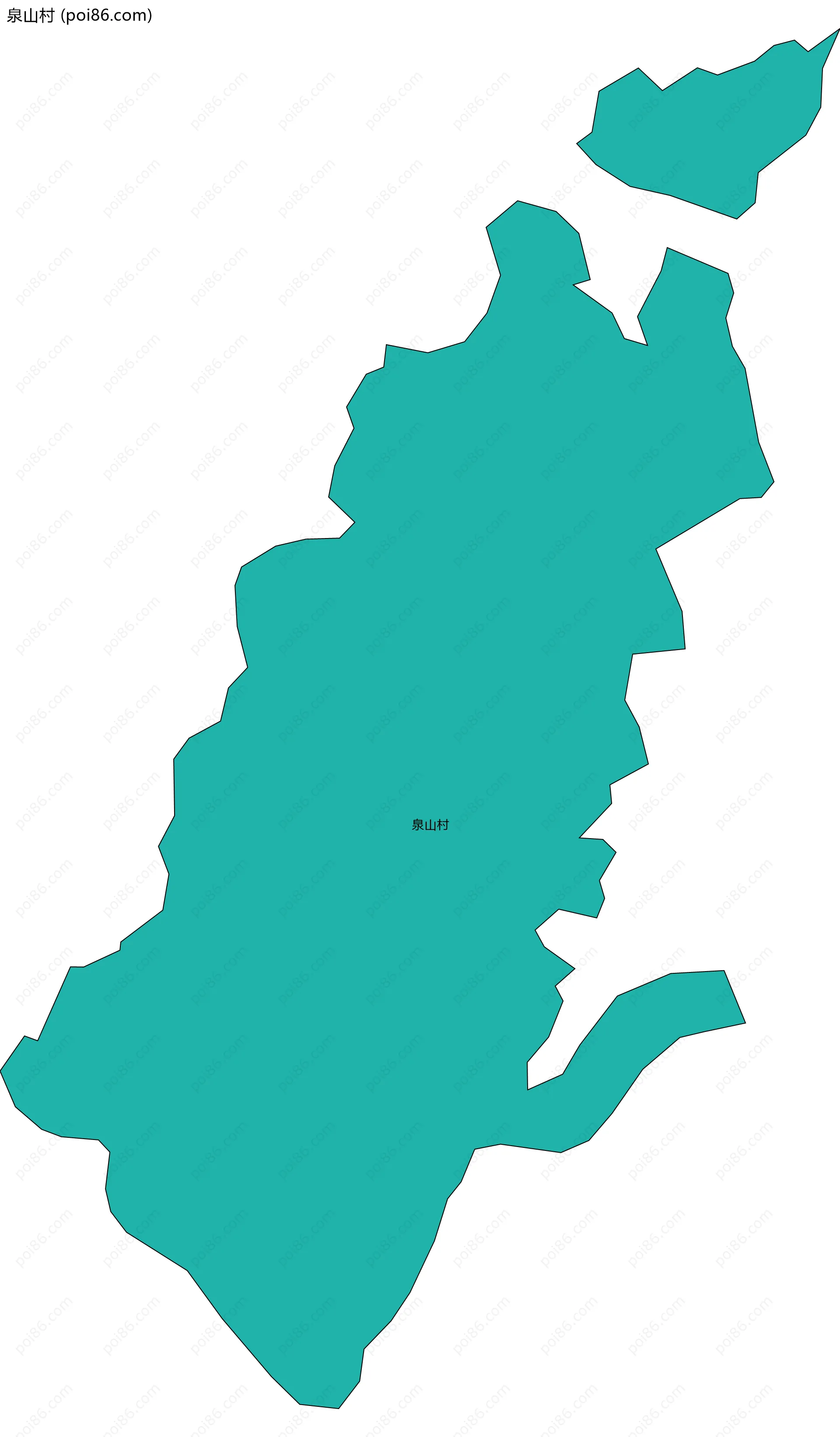 泉山村边界地图