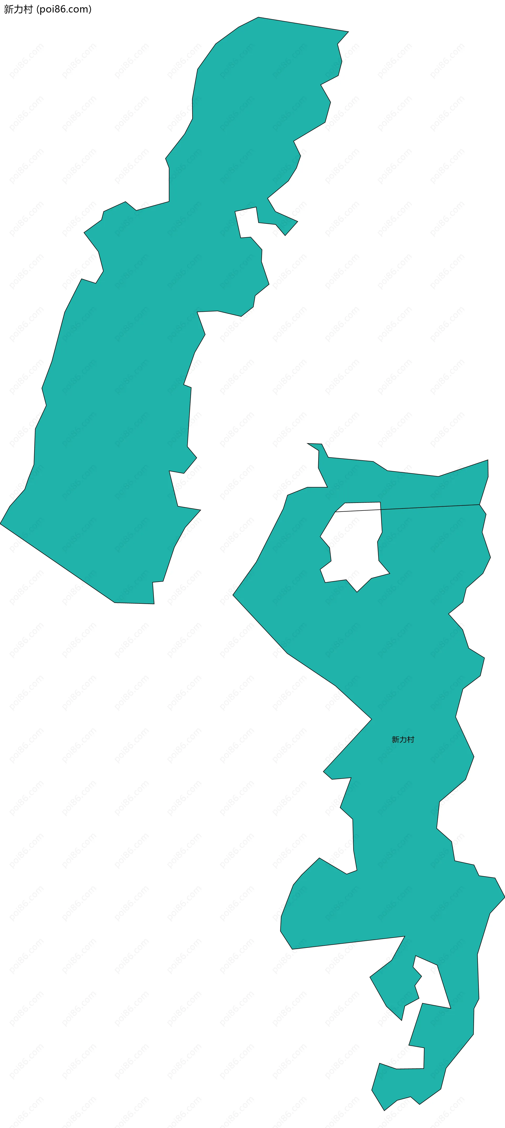 新力村边界地图