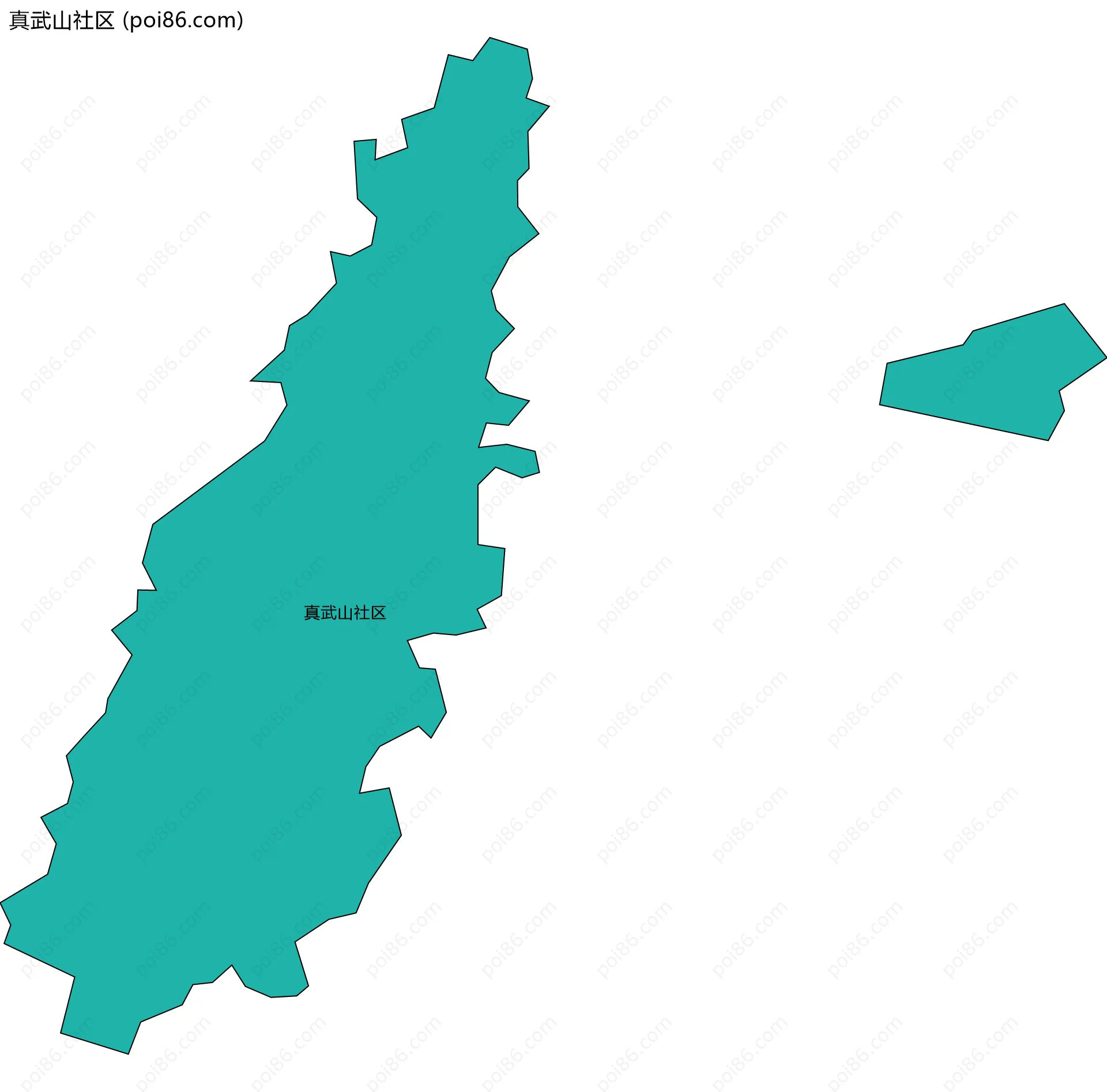 真武山社区边界地图
