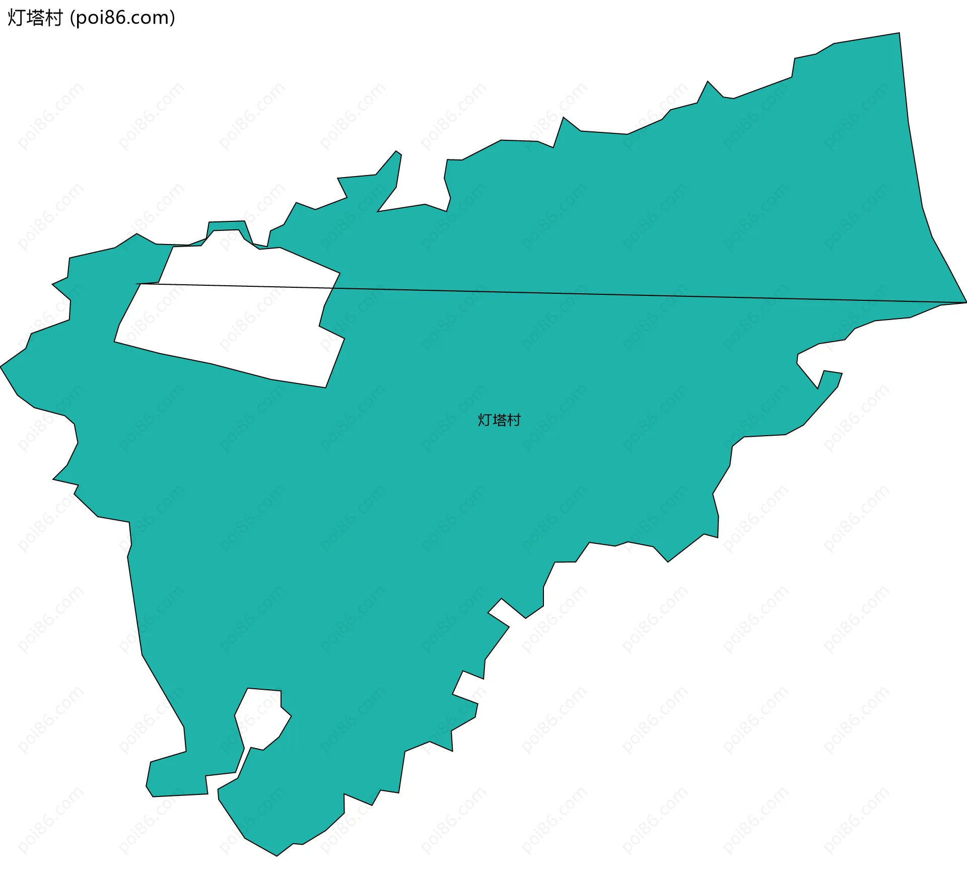 灯塔村边界地图