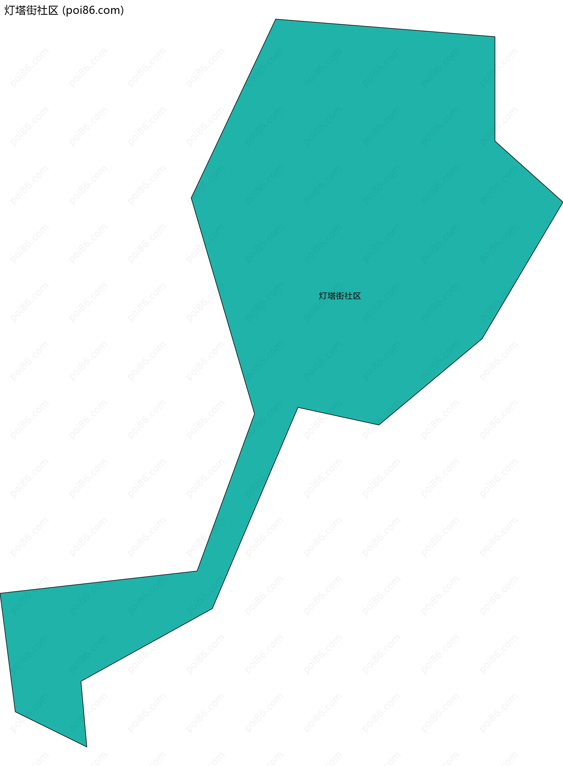 灯塔街社区边界地图