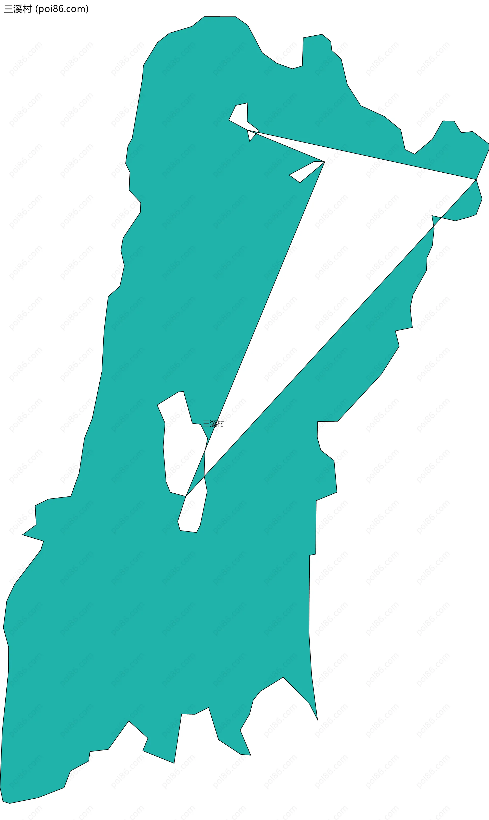 三溪村边界地图