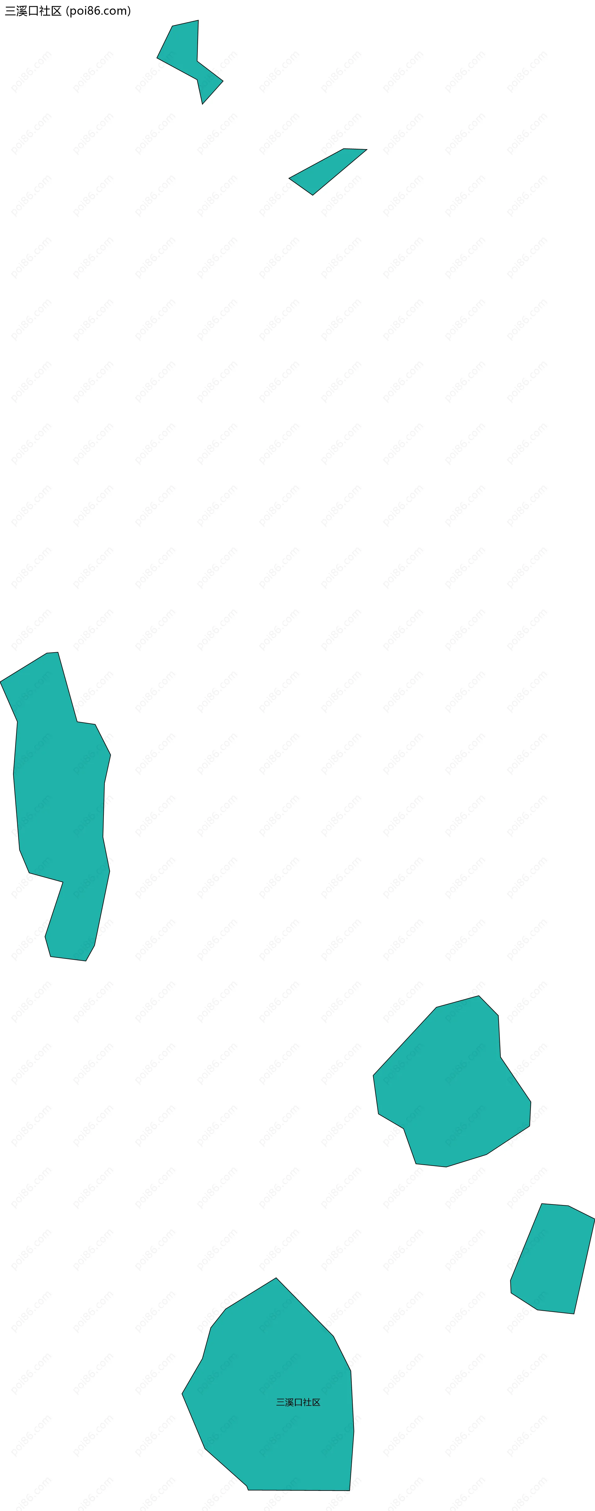 三溪口社区边界地图