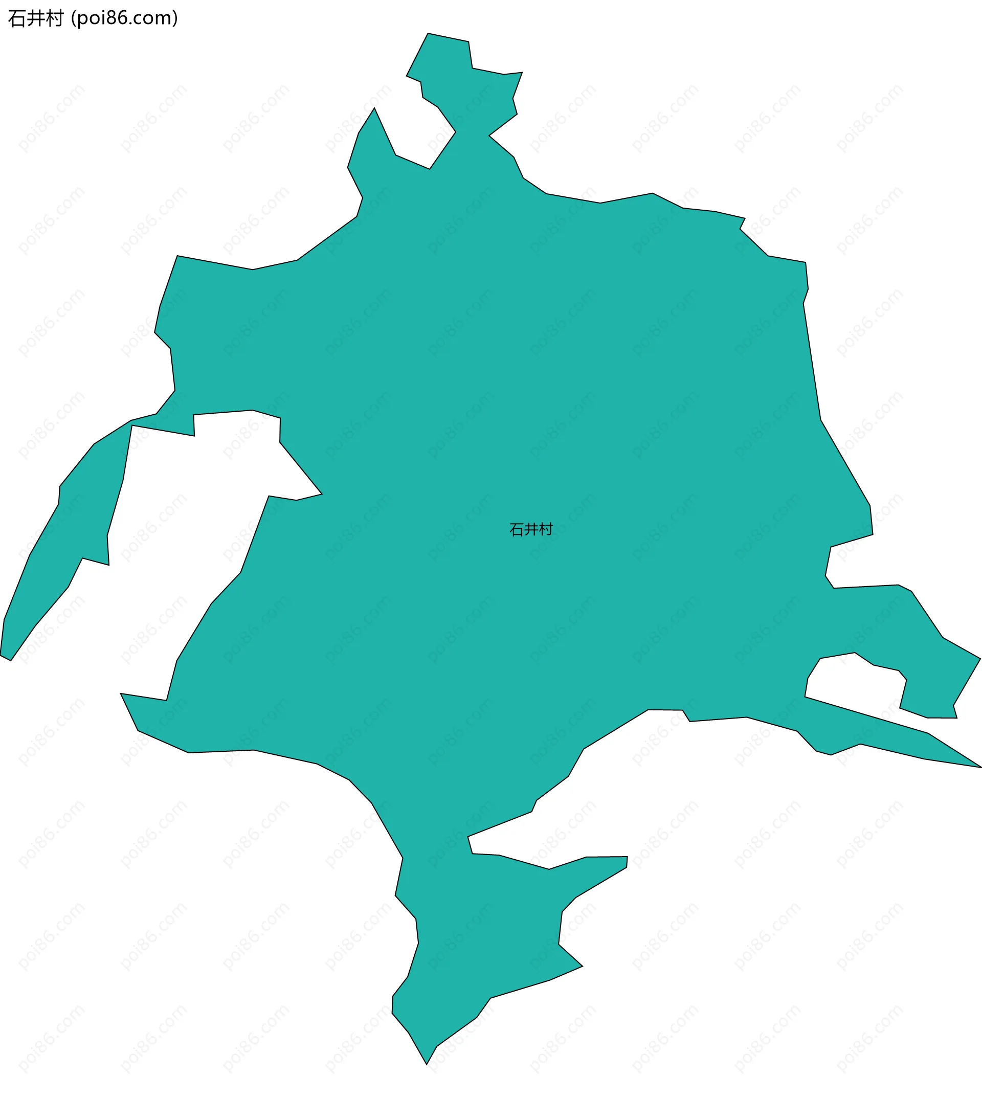 石井村边界地图