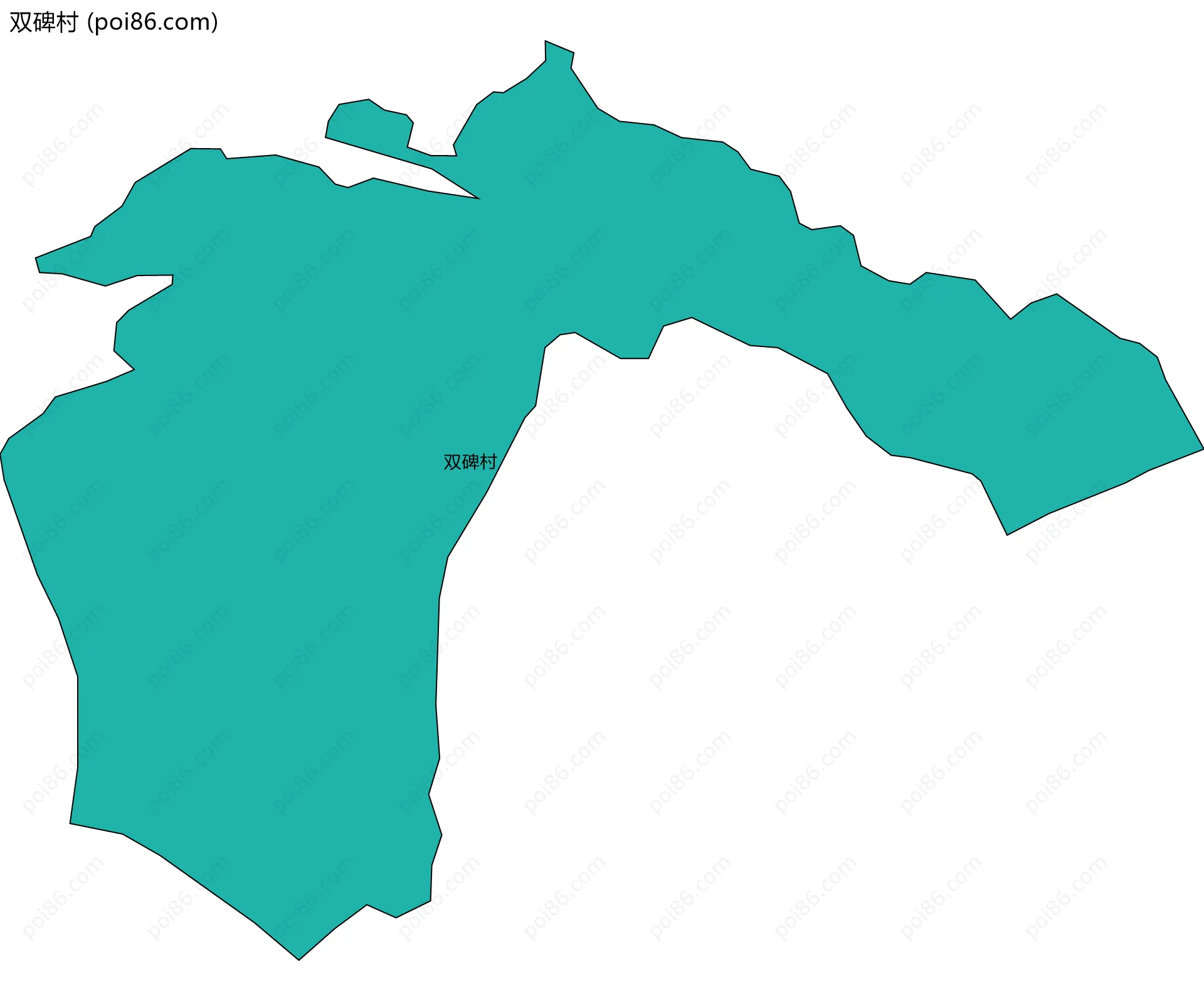 双碑村边界地图