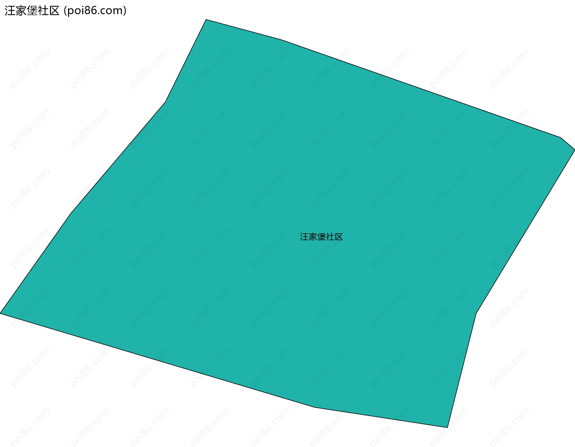 汪家堡社区边界地图