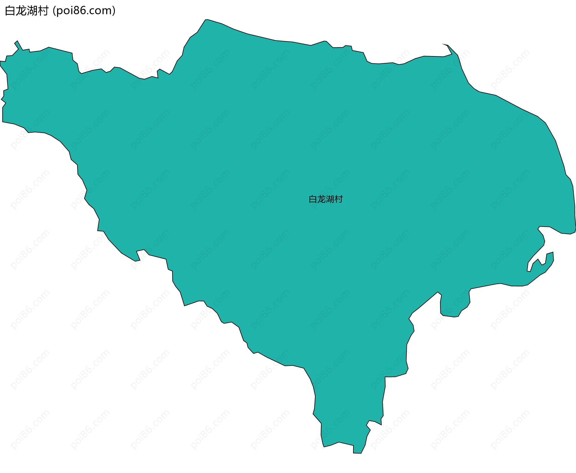 白龙湖村边界地图