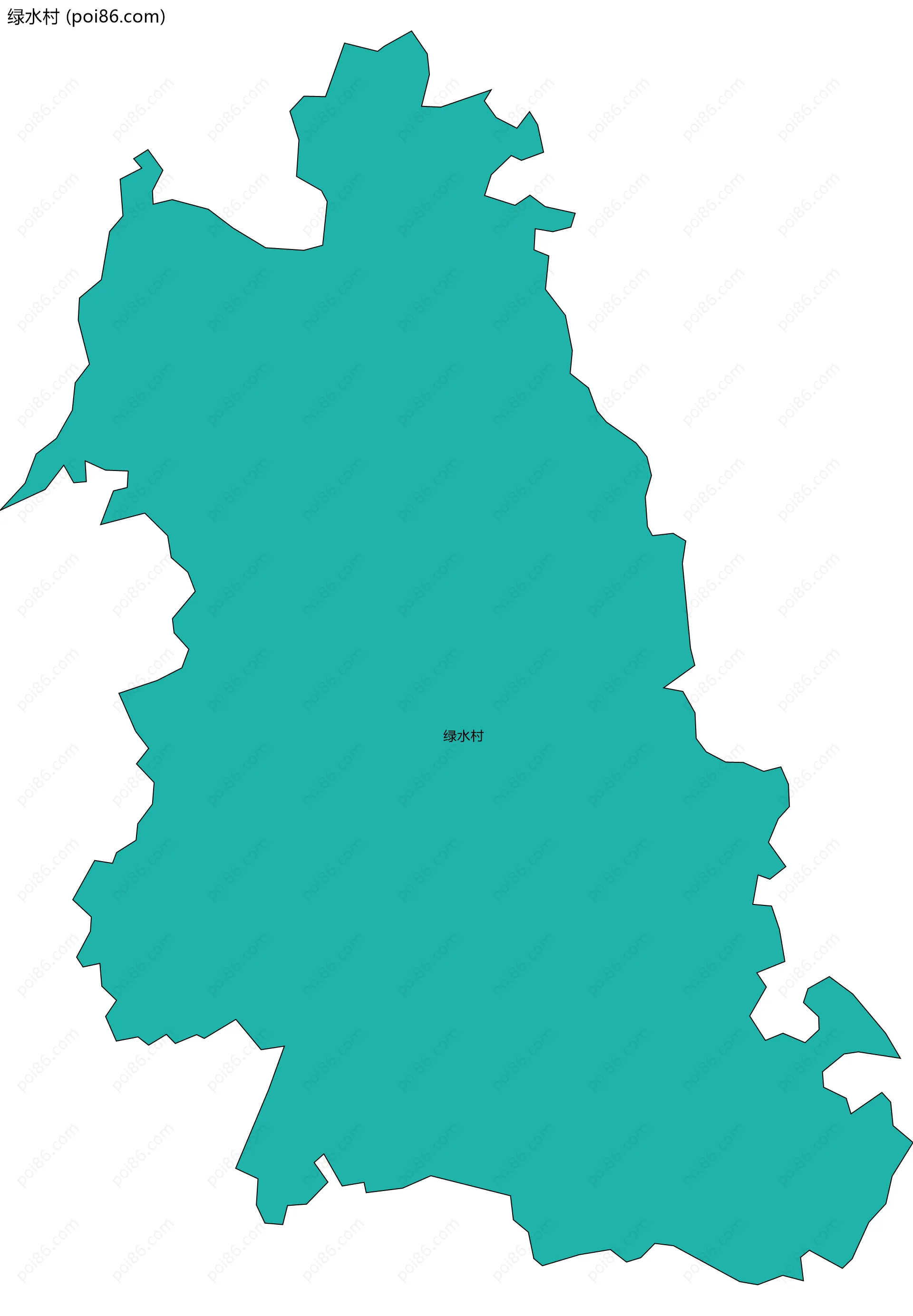 绿水村边界地图