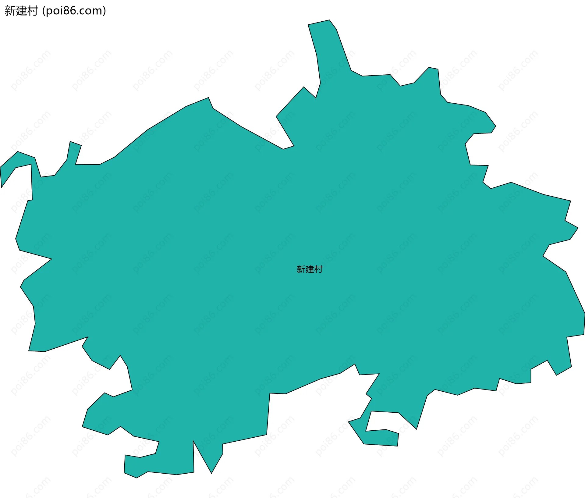 新建村边界地图