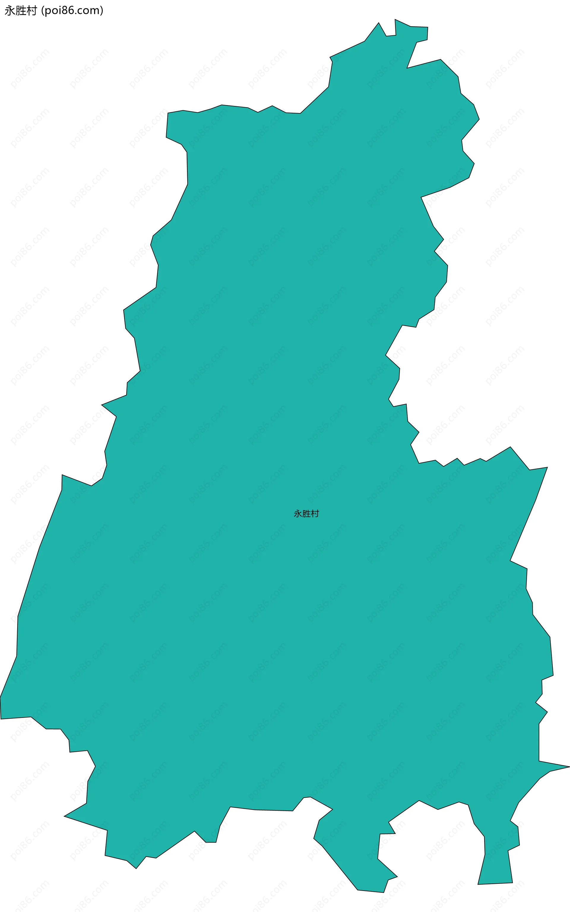 永胜村边界地图