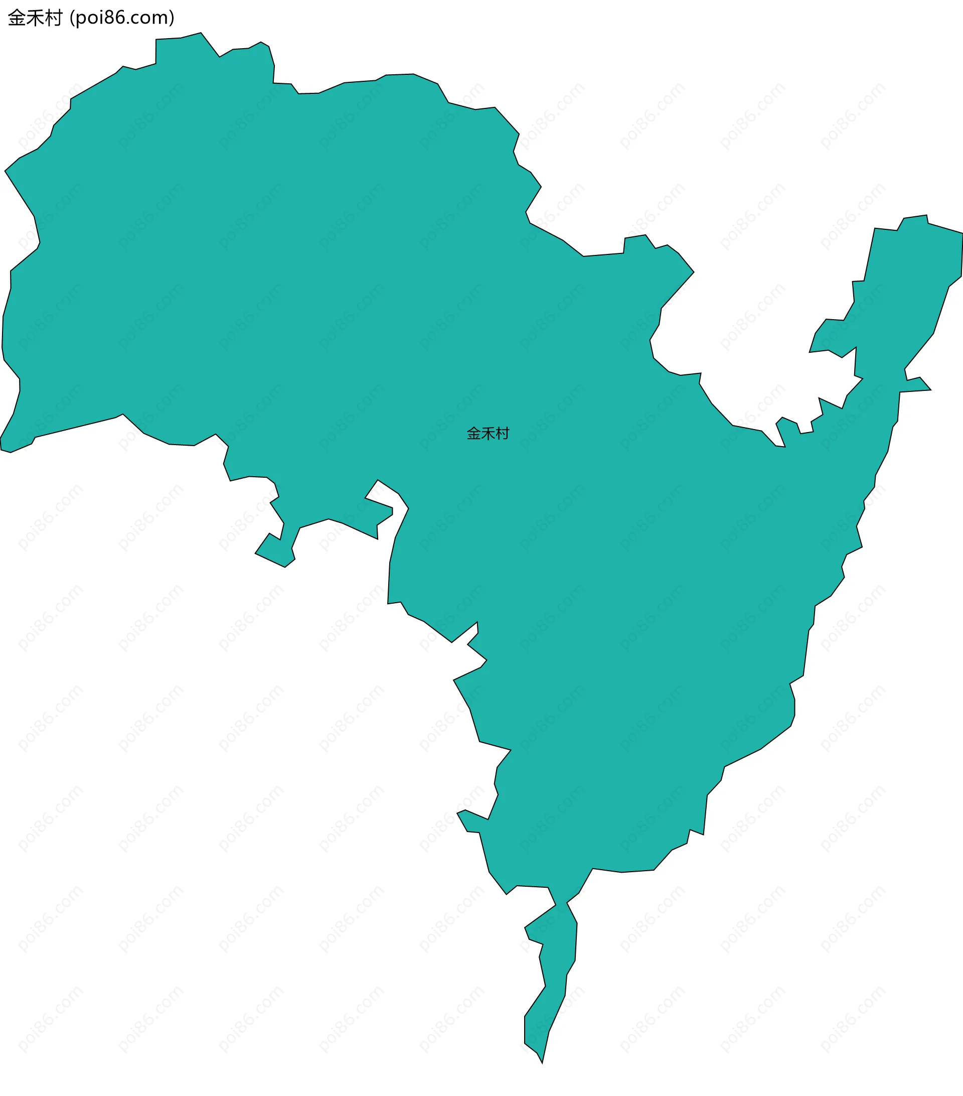 金禾村边界地图